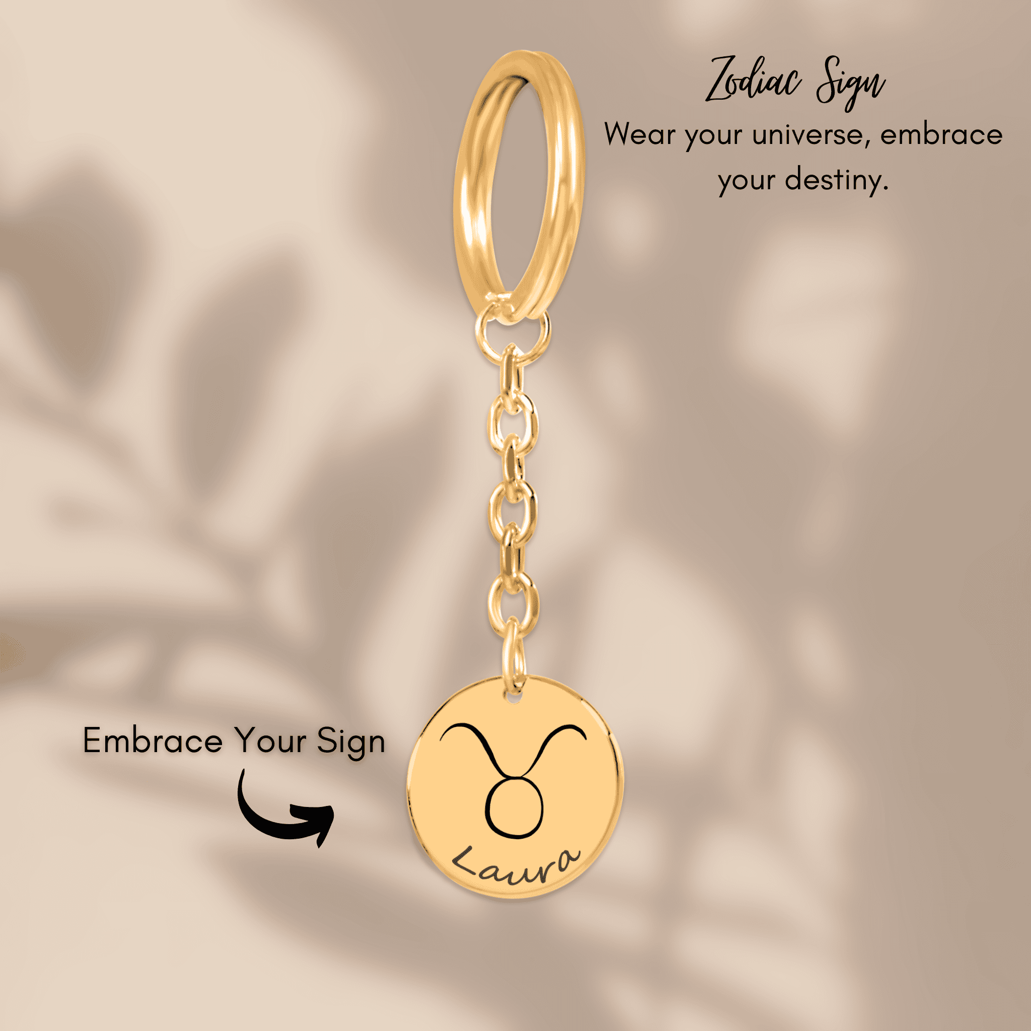 Zodiac Sign Keychain