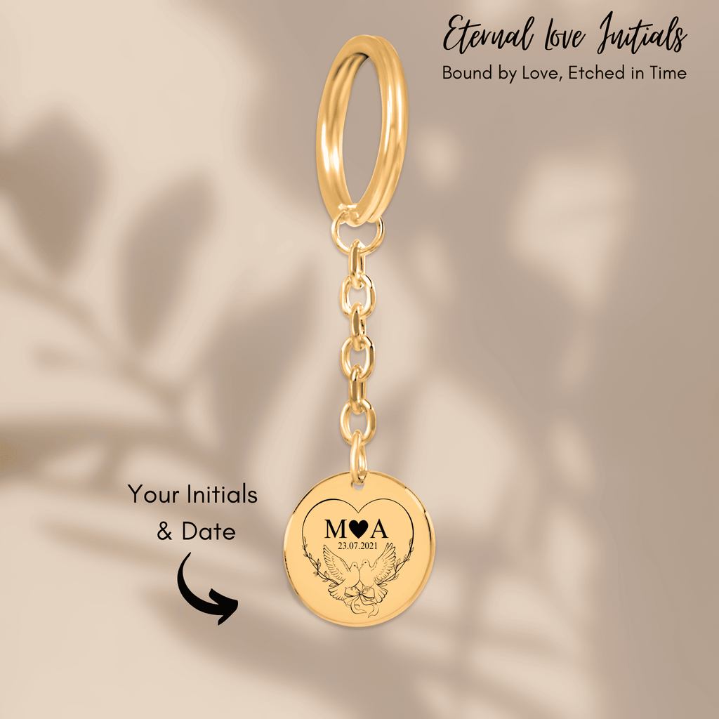 Coin Keychain - Timeless Bond Initials