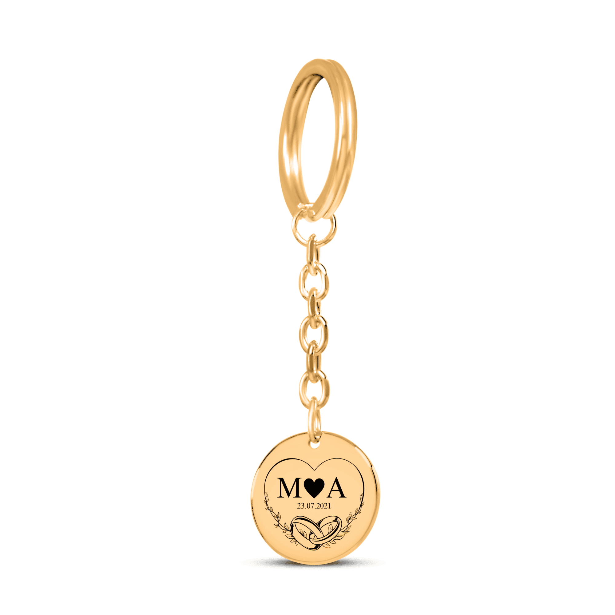Coin Keychain - Eternal Love Initials