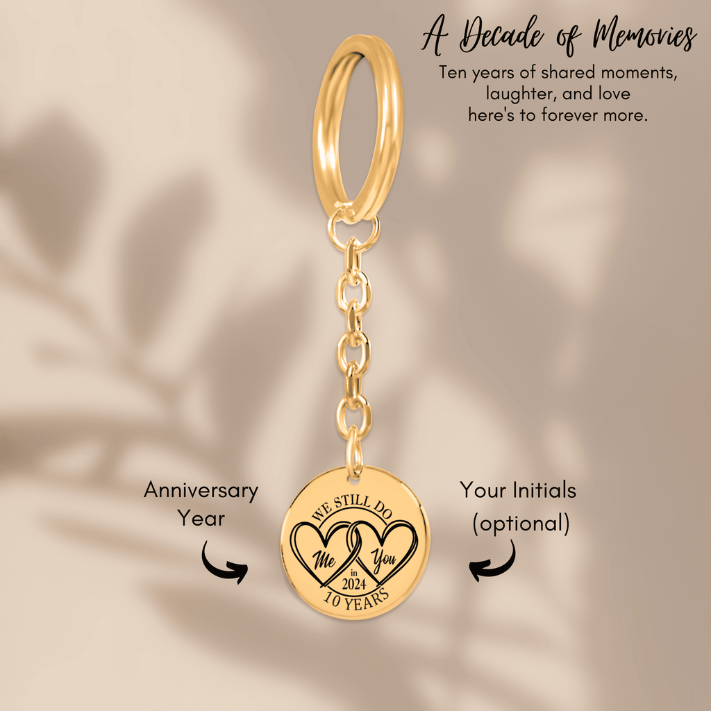 10th Years Anniversaries Coin Keychain