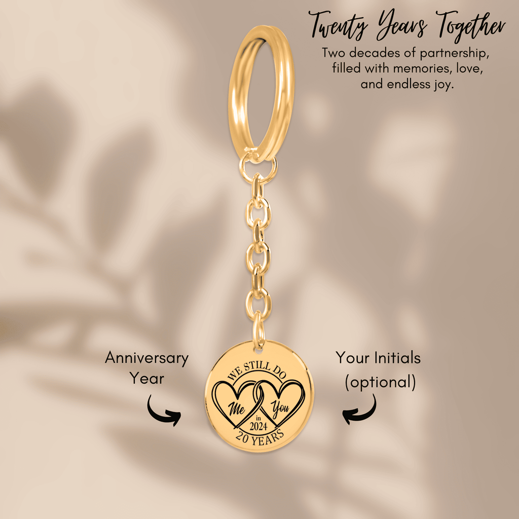 20th Years Anniversary Coin Keychain