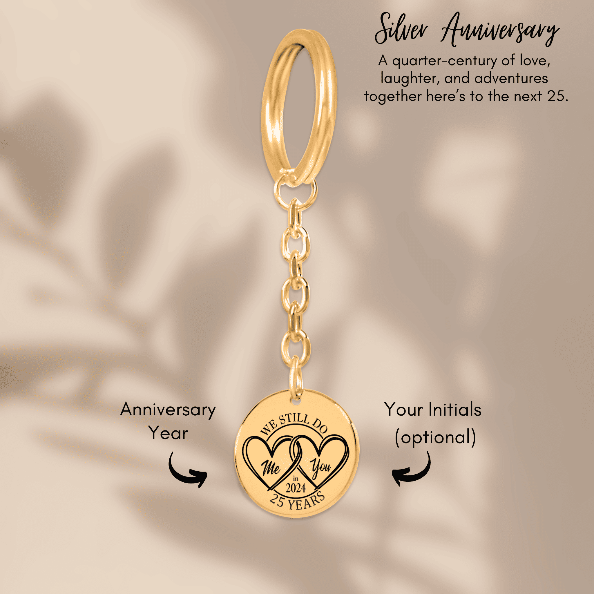 Coin Keychain - 25th Years Anniversary