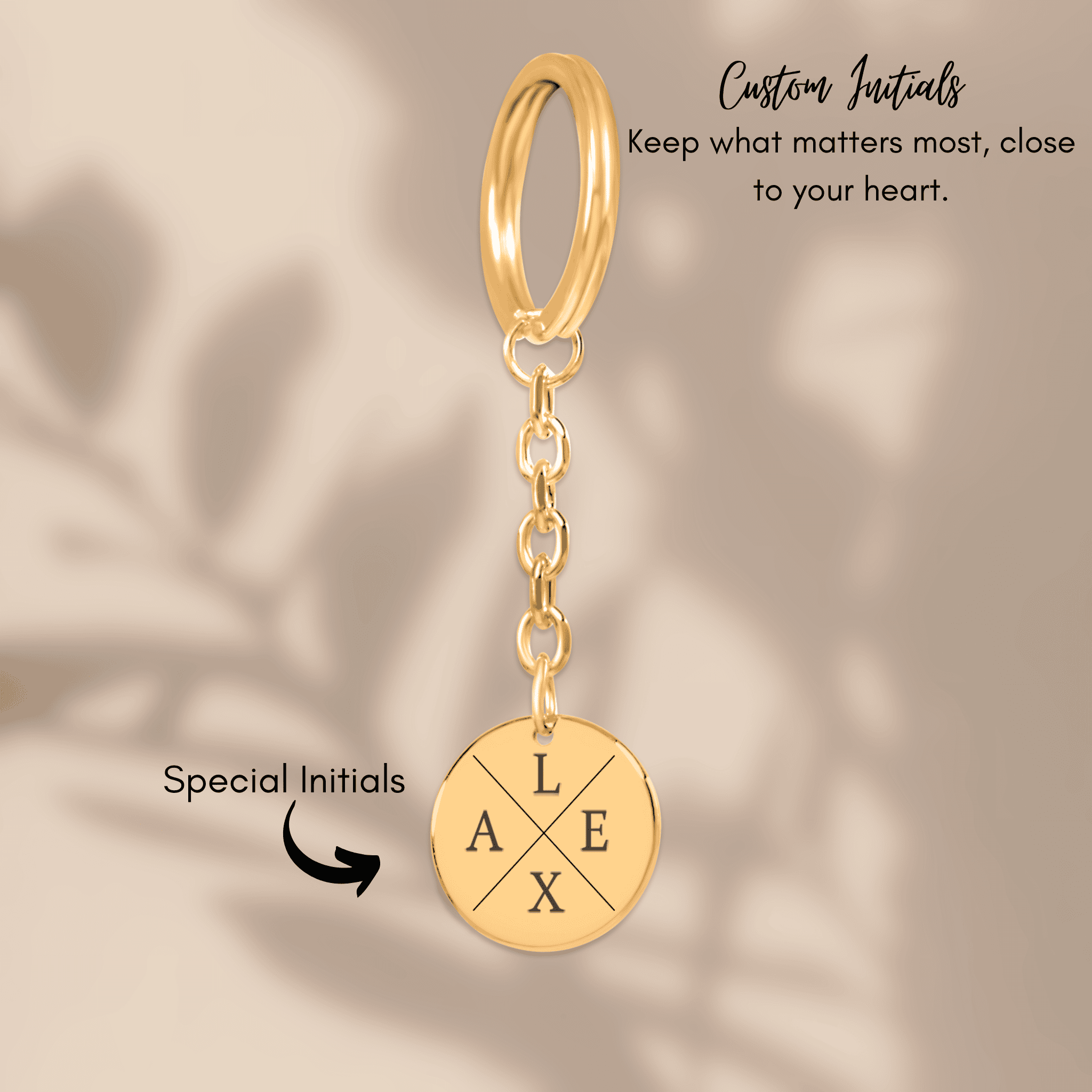 Custom Initials Keychain