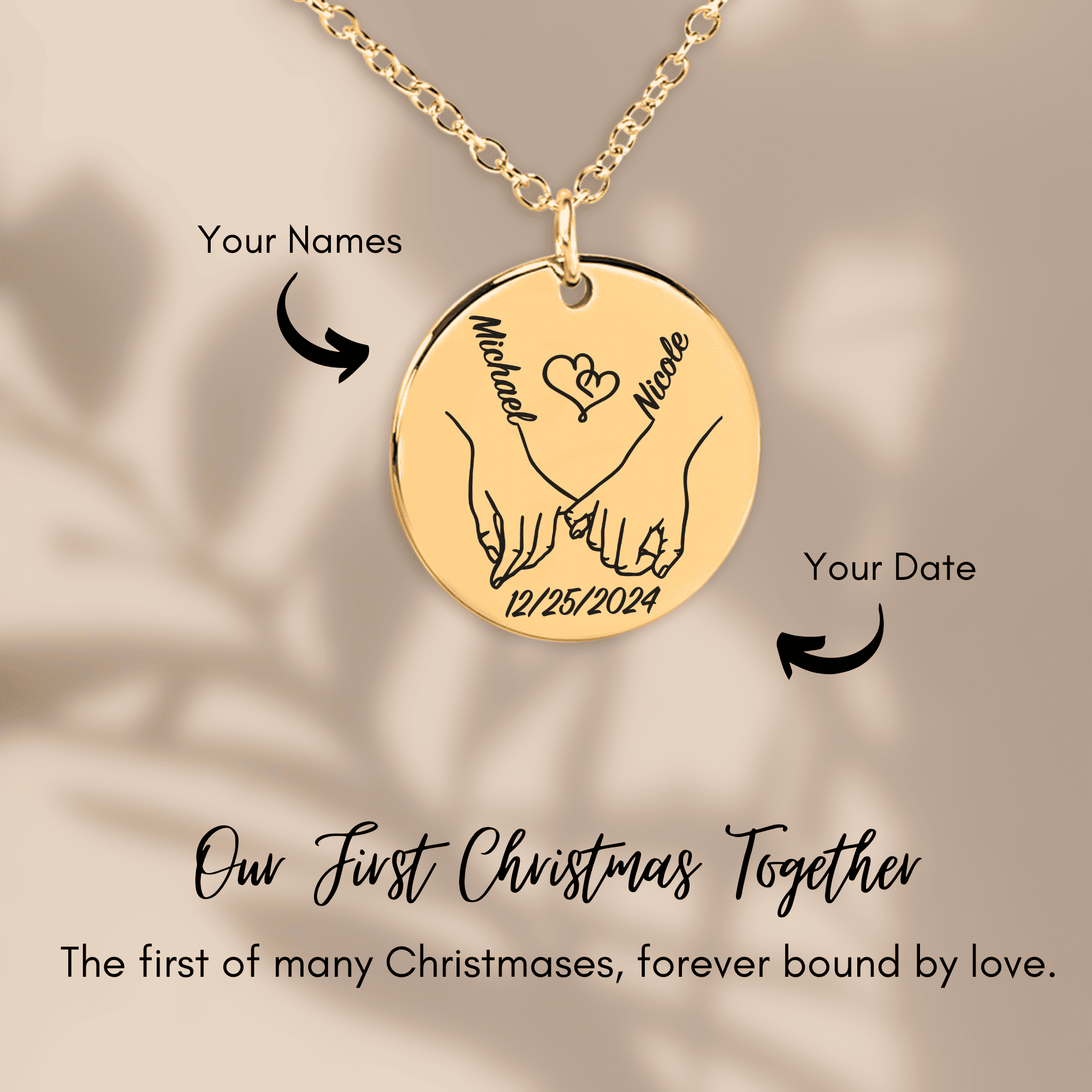 Coin Necklace - Our First Christmas Together