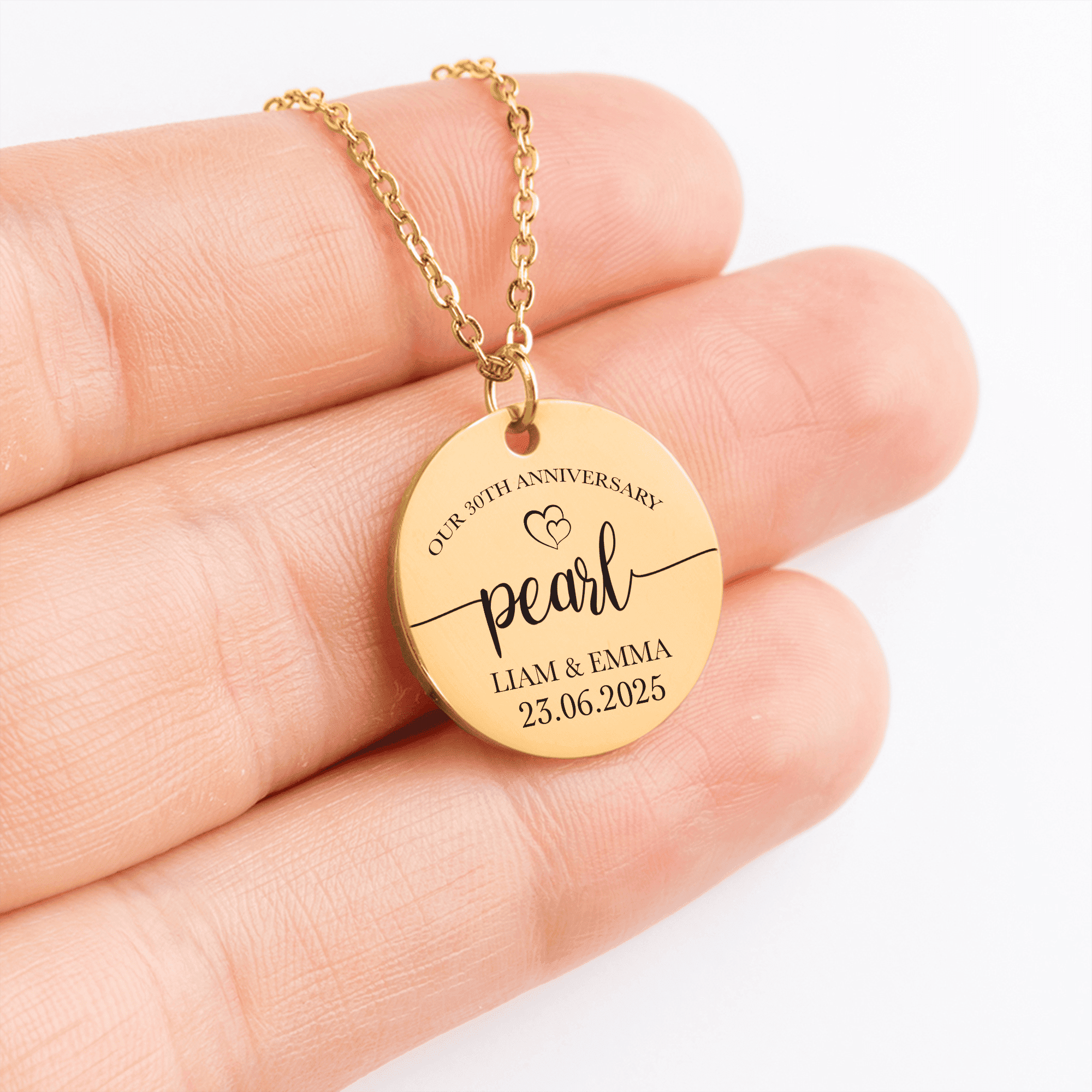 Coin Necklace - 30th Pearl Anniversary