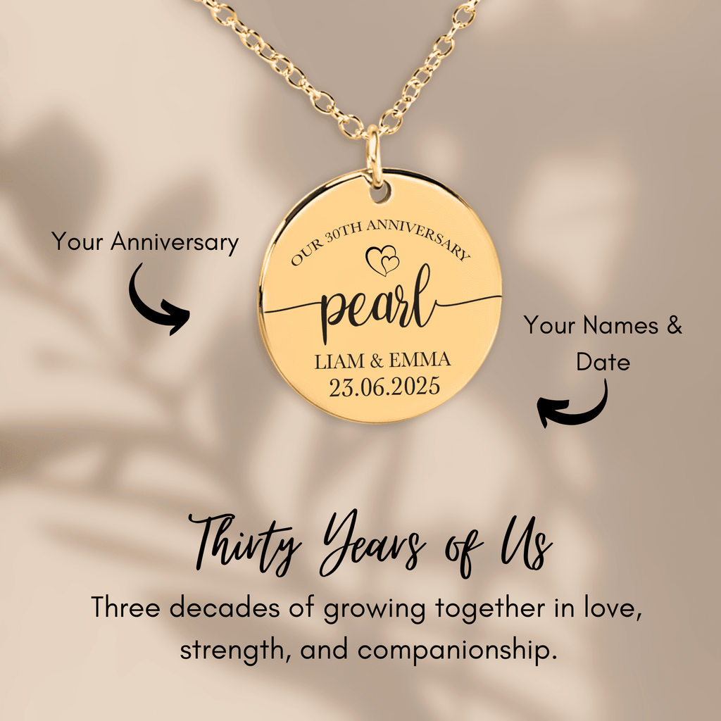Coin Necklace - 30th Pearl Anniversary