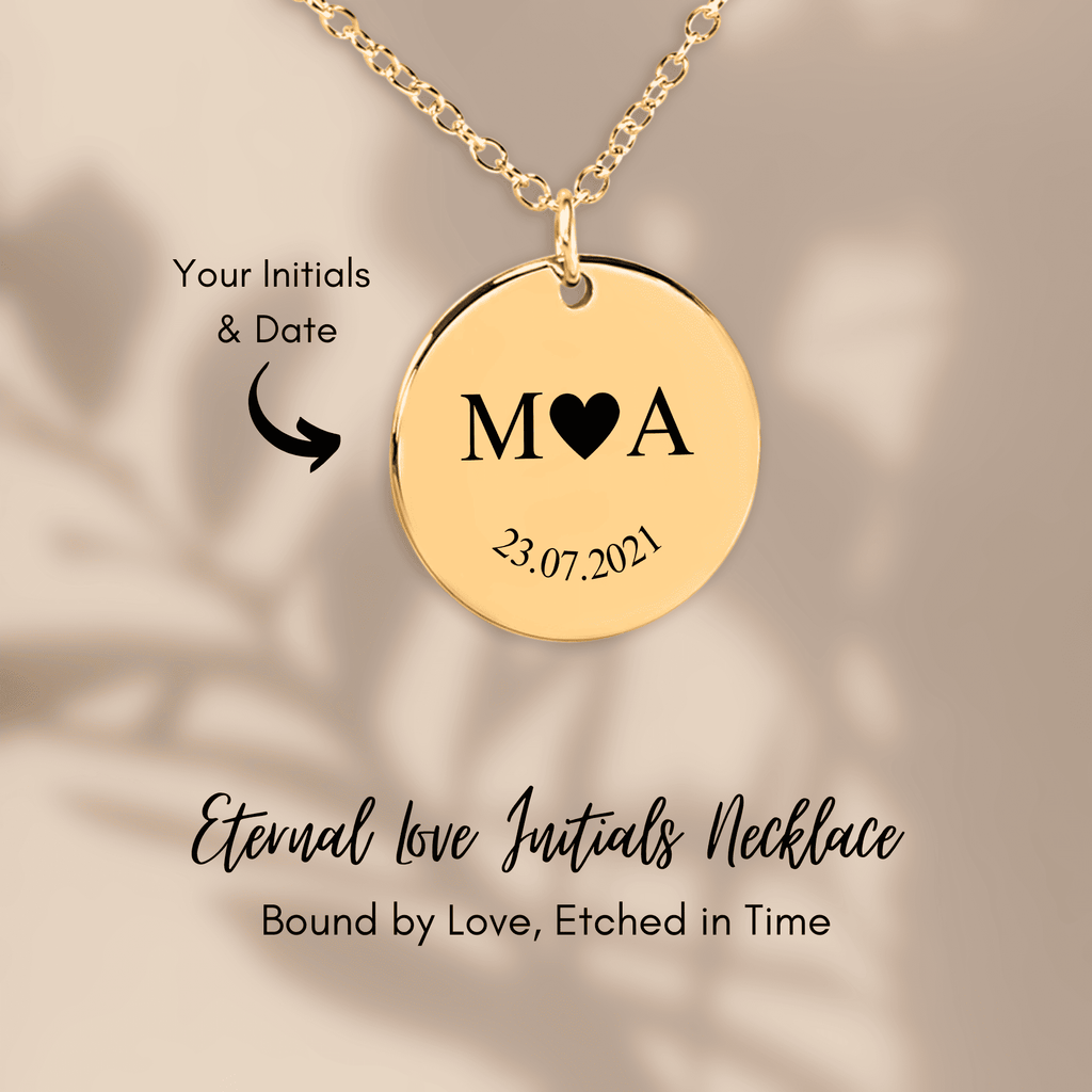 Coin Necklace - Etched In Time Initials