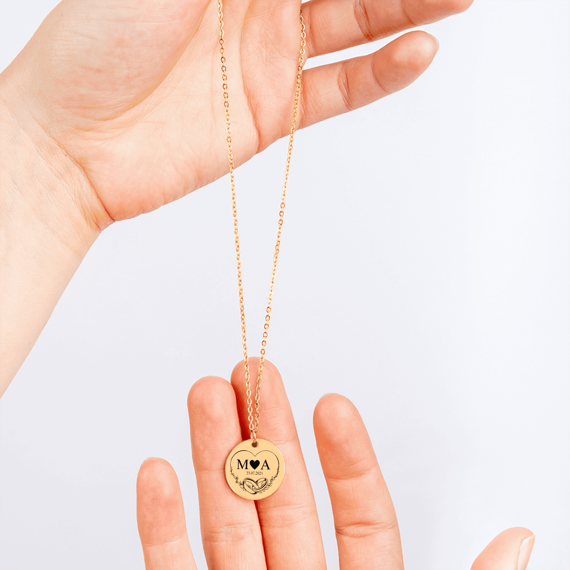 Coin Necklace - Eternal Love Initials