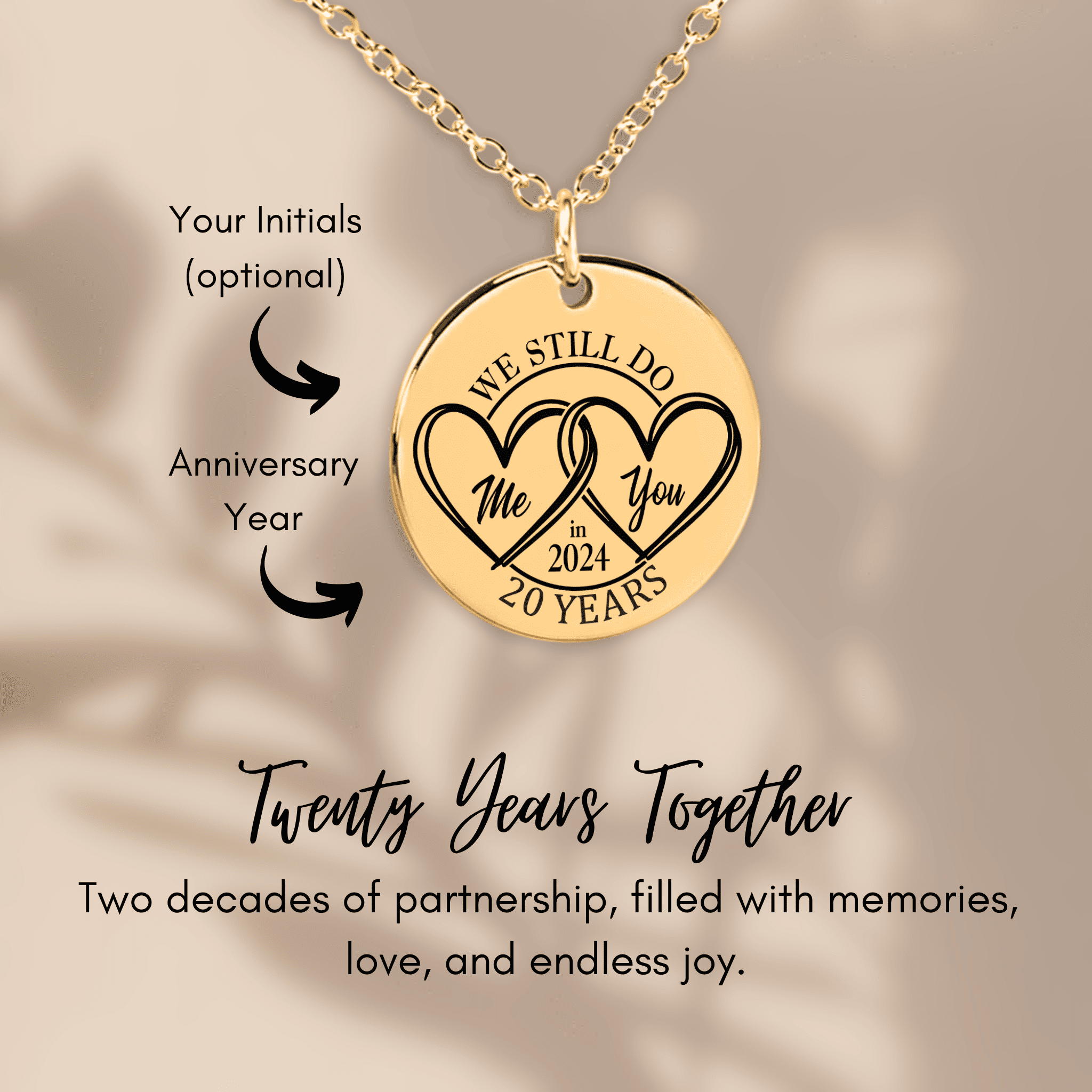 Coin Necklace - 20th Years Anniversary