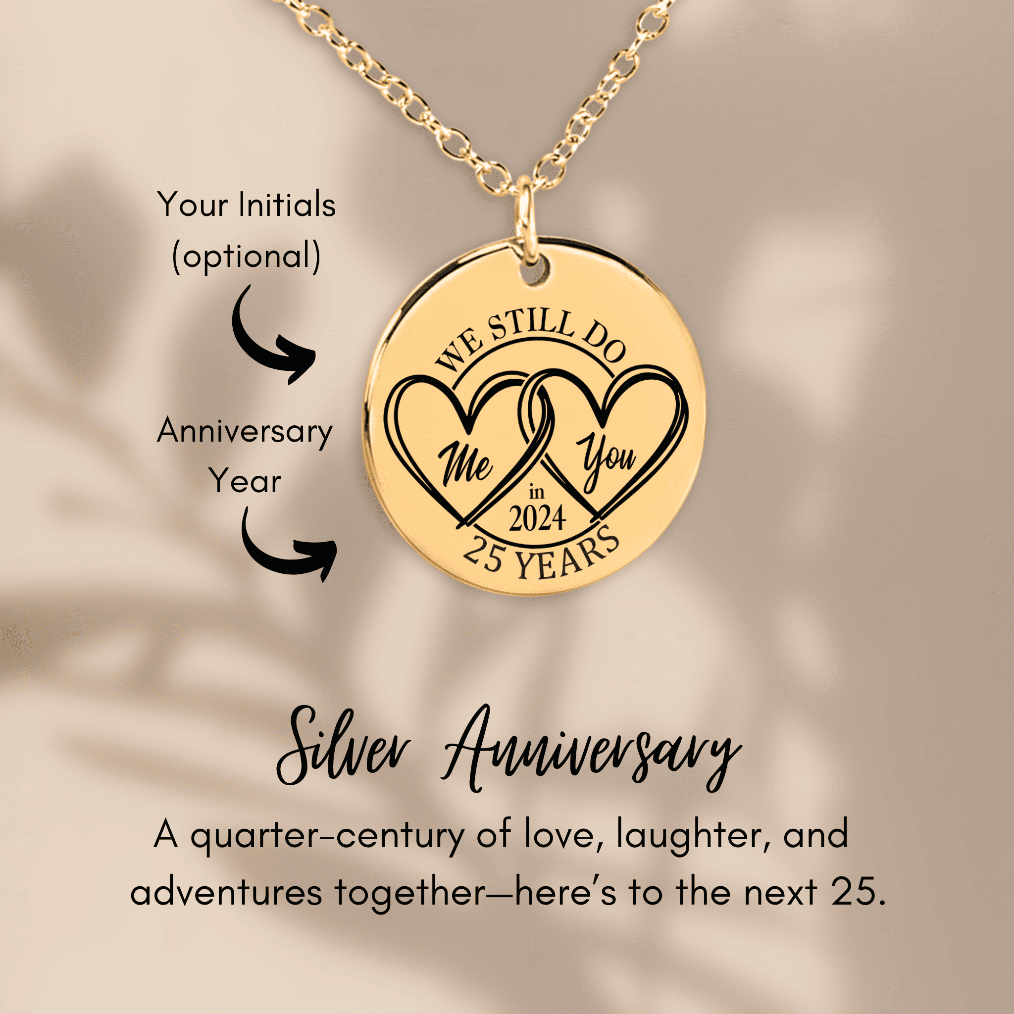 Coin Necklace - 25th Years Anniversary