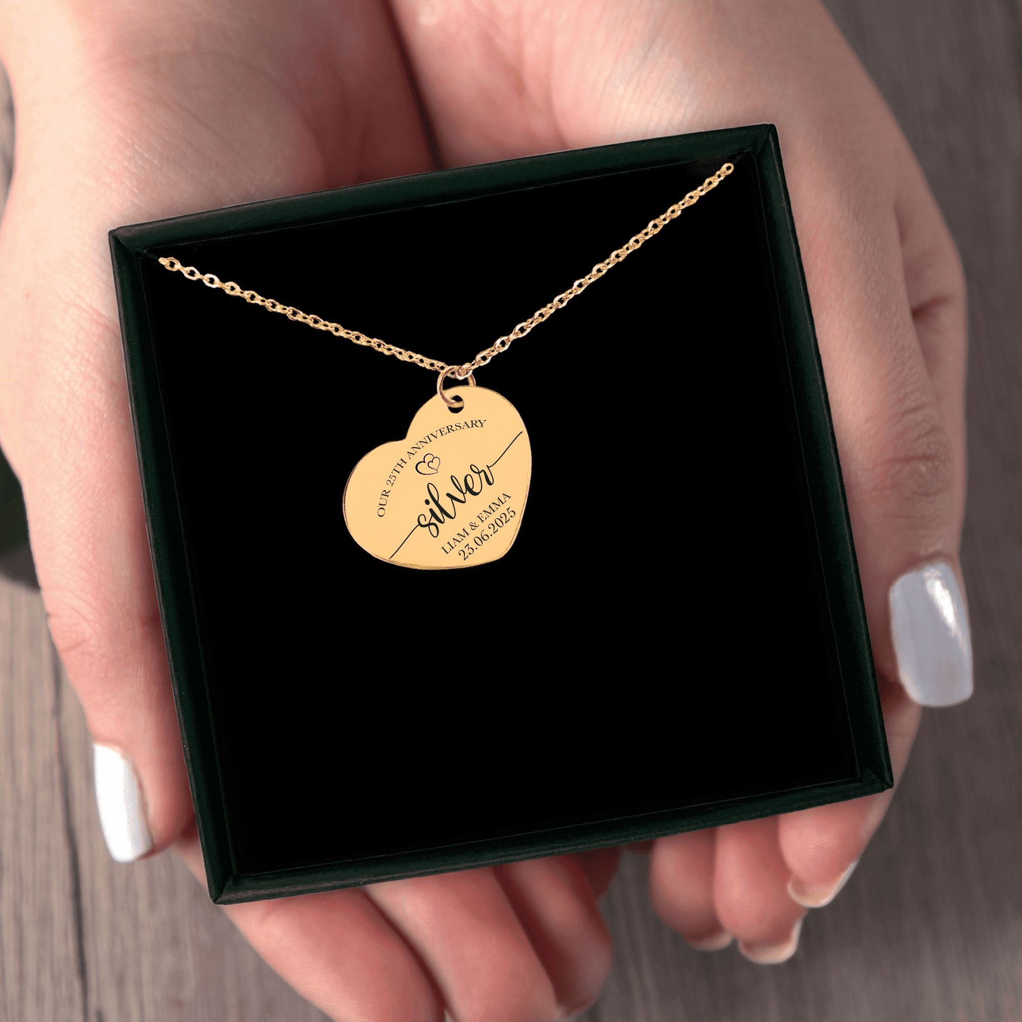 Heart Necklace - 25th Silver Anniversary