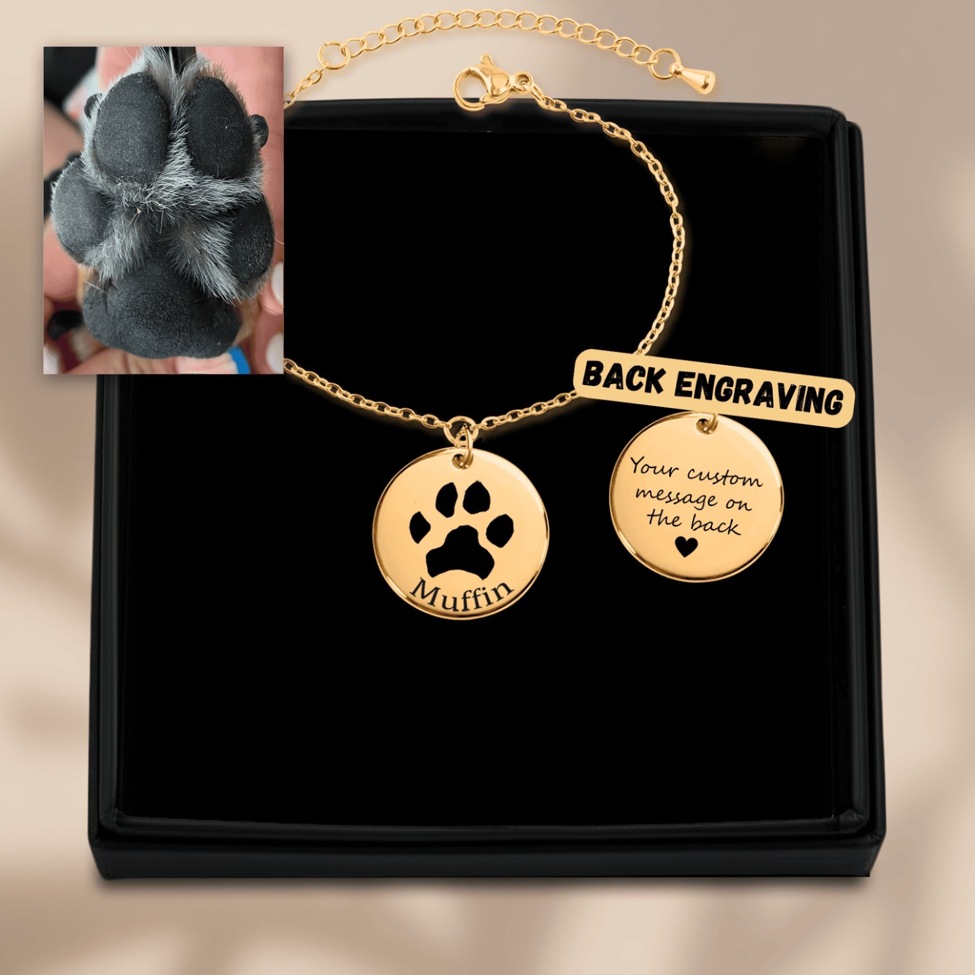 Custom Pawprint Bracelet
