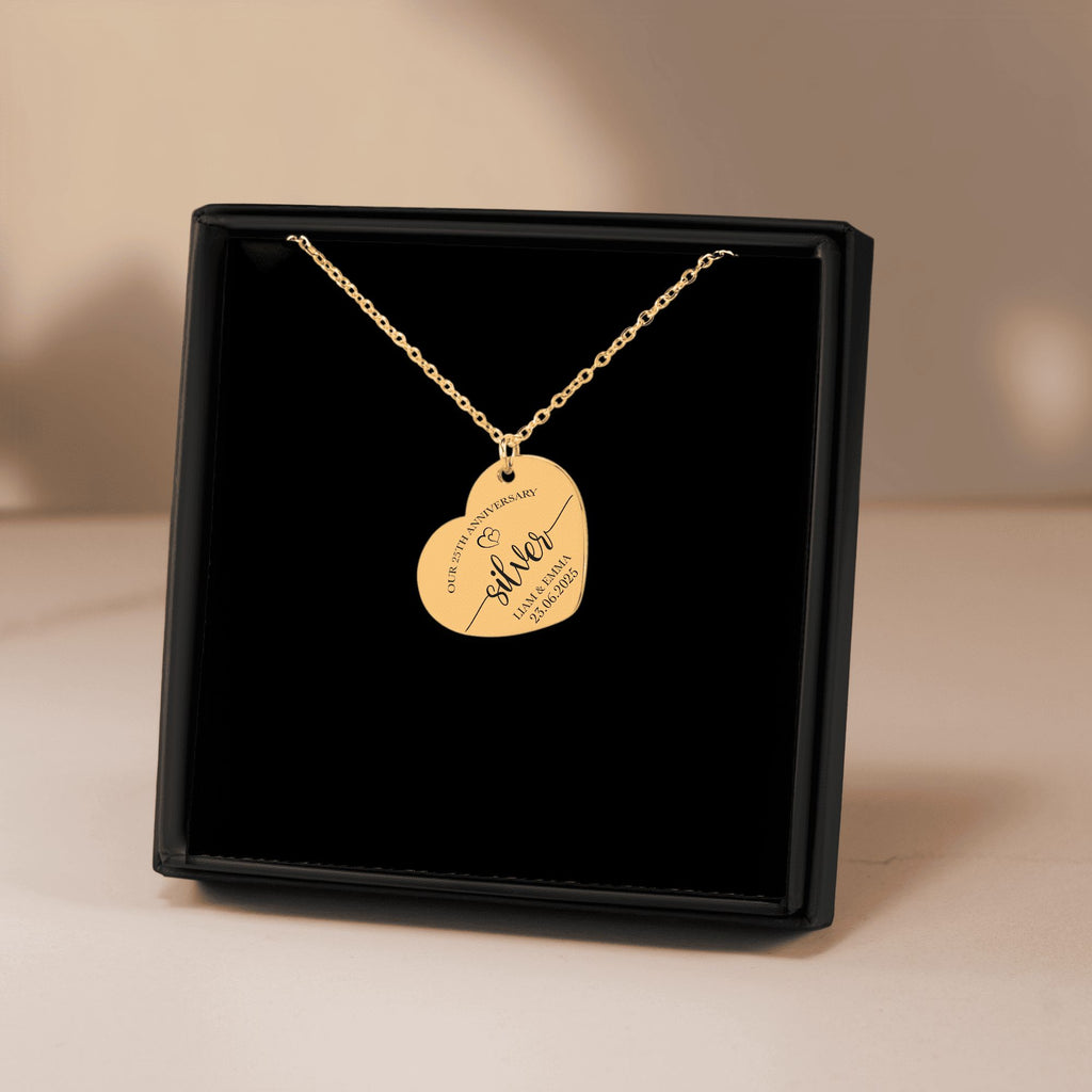 Heart Necklace - 25th Silver Anniversary