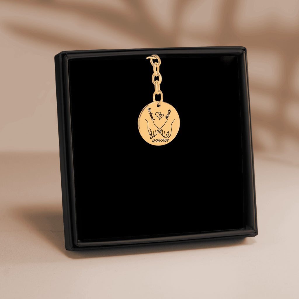 Coin Keychain - Our first christmas together
