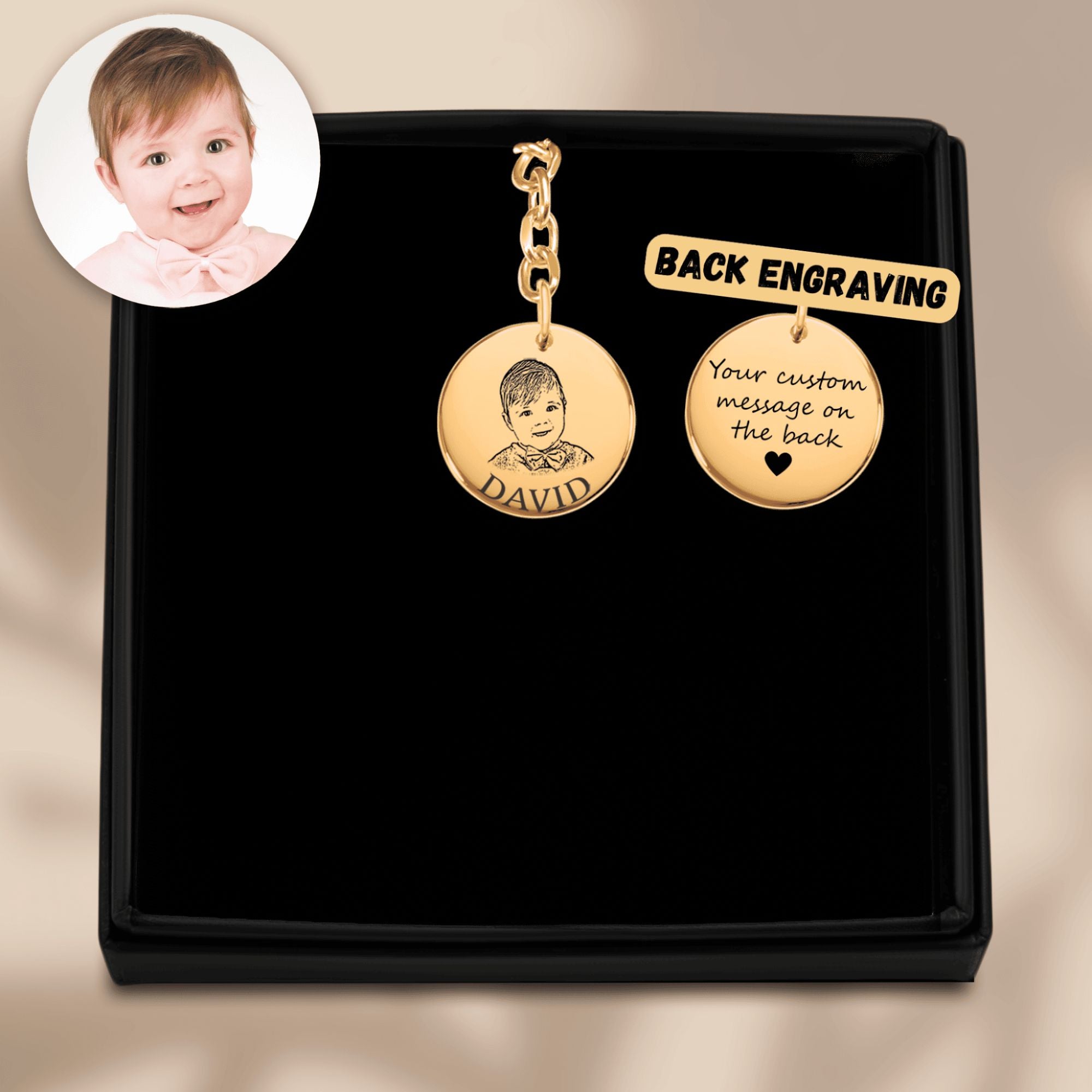 Baby Portrait Keychain