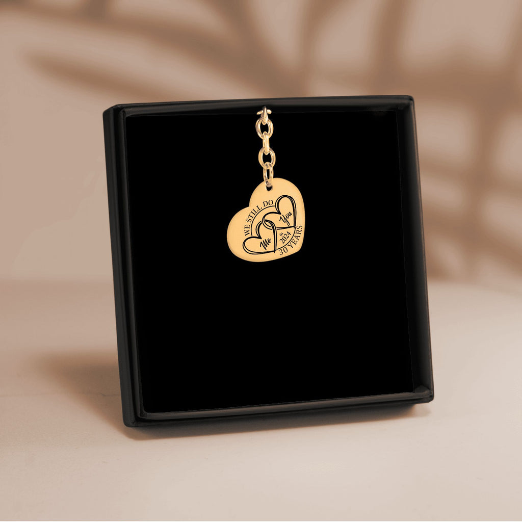 Heart Keychain - 30th Years Anniversary