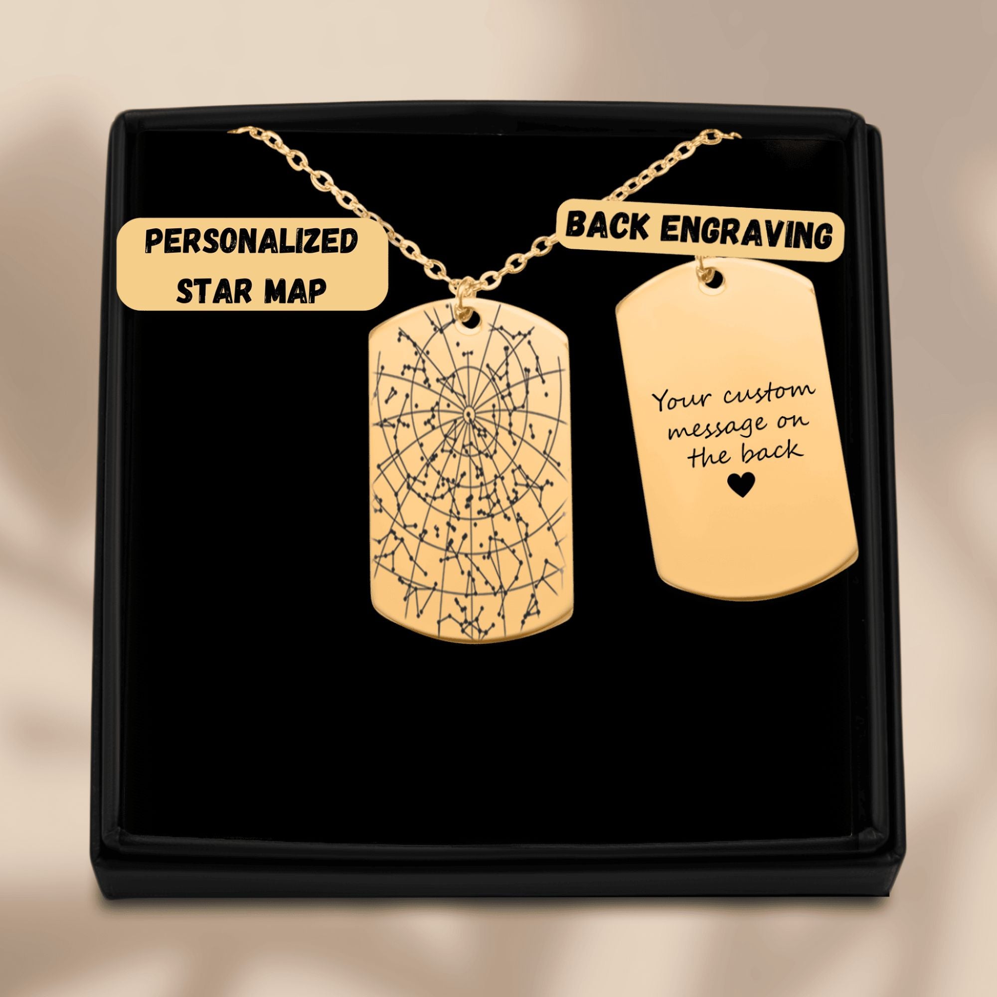 Star Map Tag Necklace
