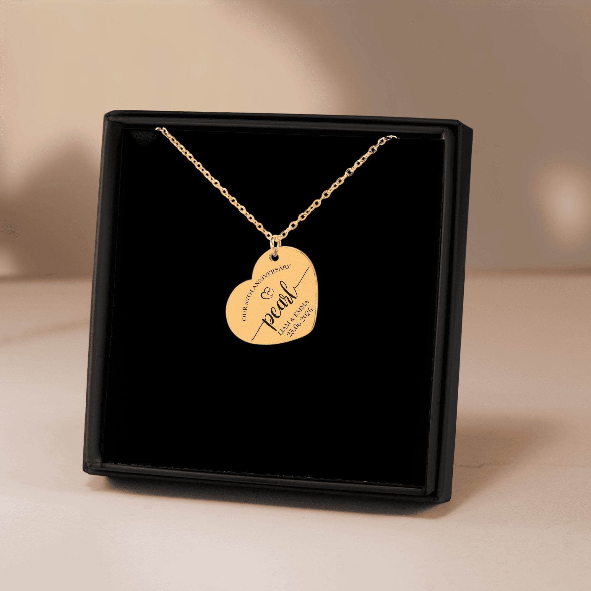 Heart Necklace - 30th Pearl Anniversary