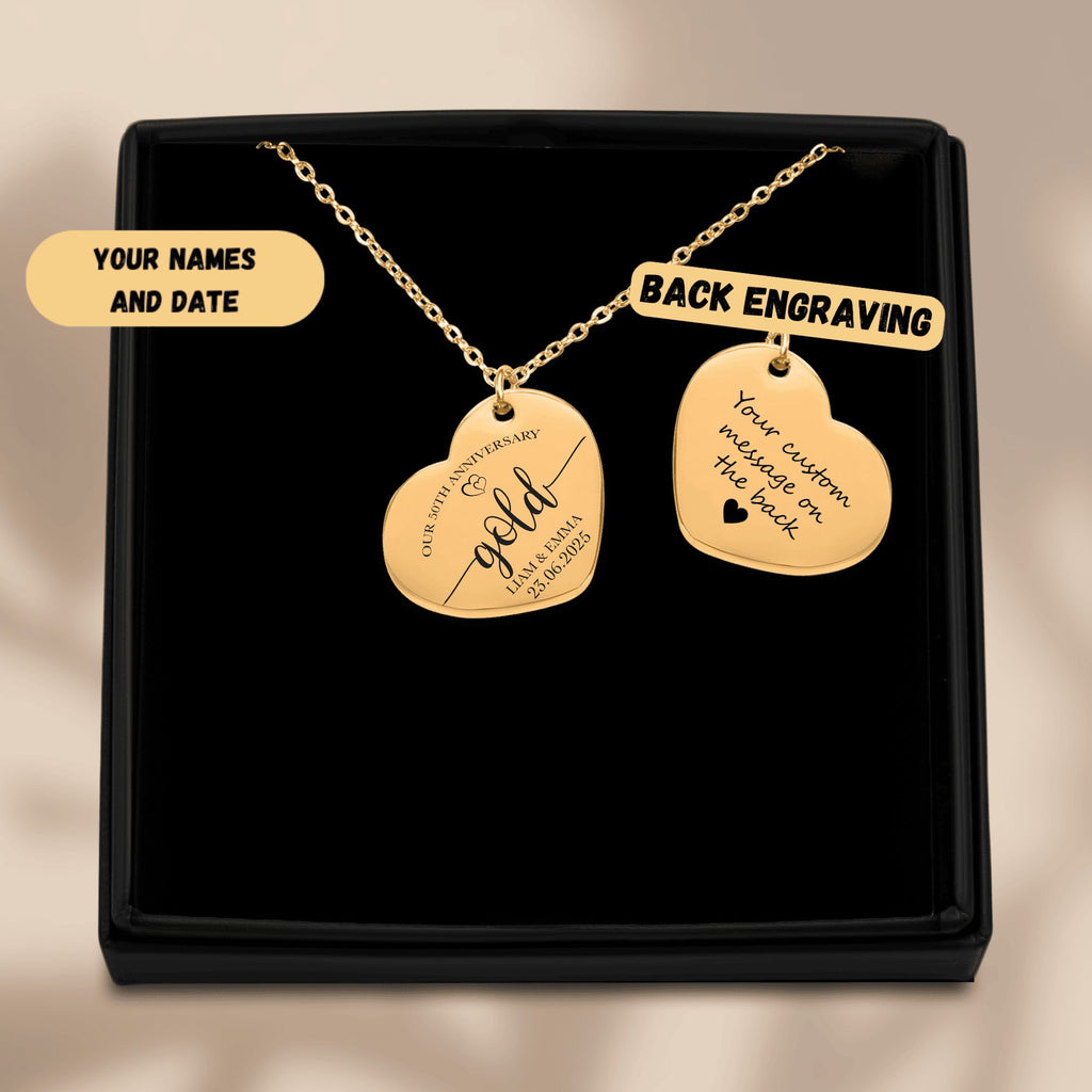 Heart Necklace - 50th Gold Anniversary