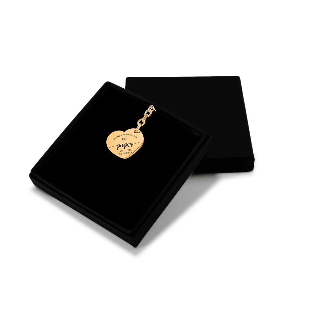 Heart Keychain - 1st Paper Anniversary