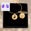 Actual Hand Print Coin Bracelet