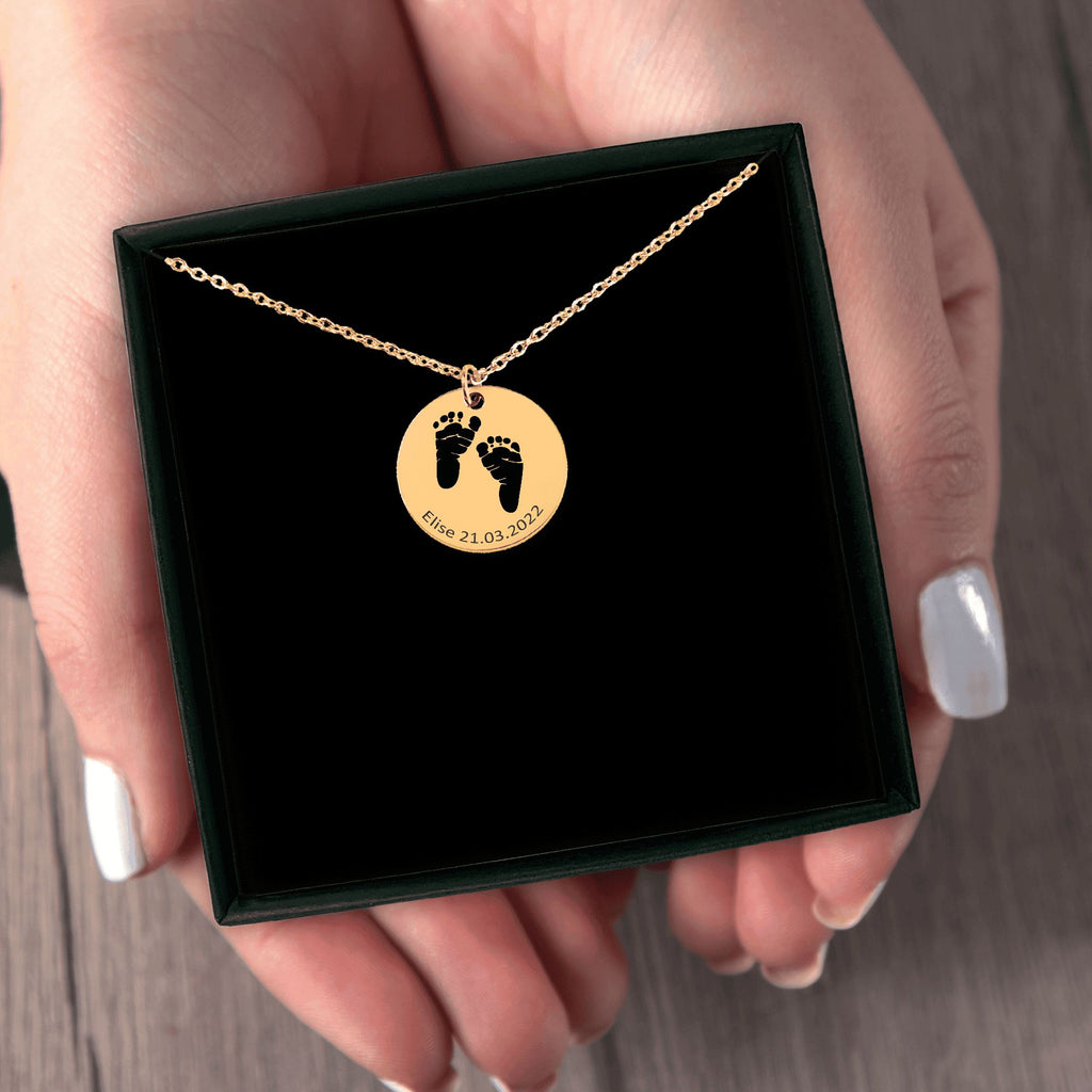Actual Feet Print Necklace
