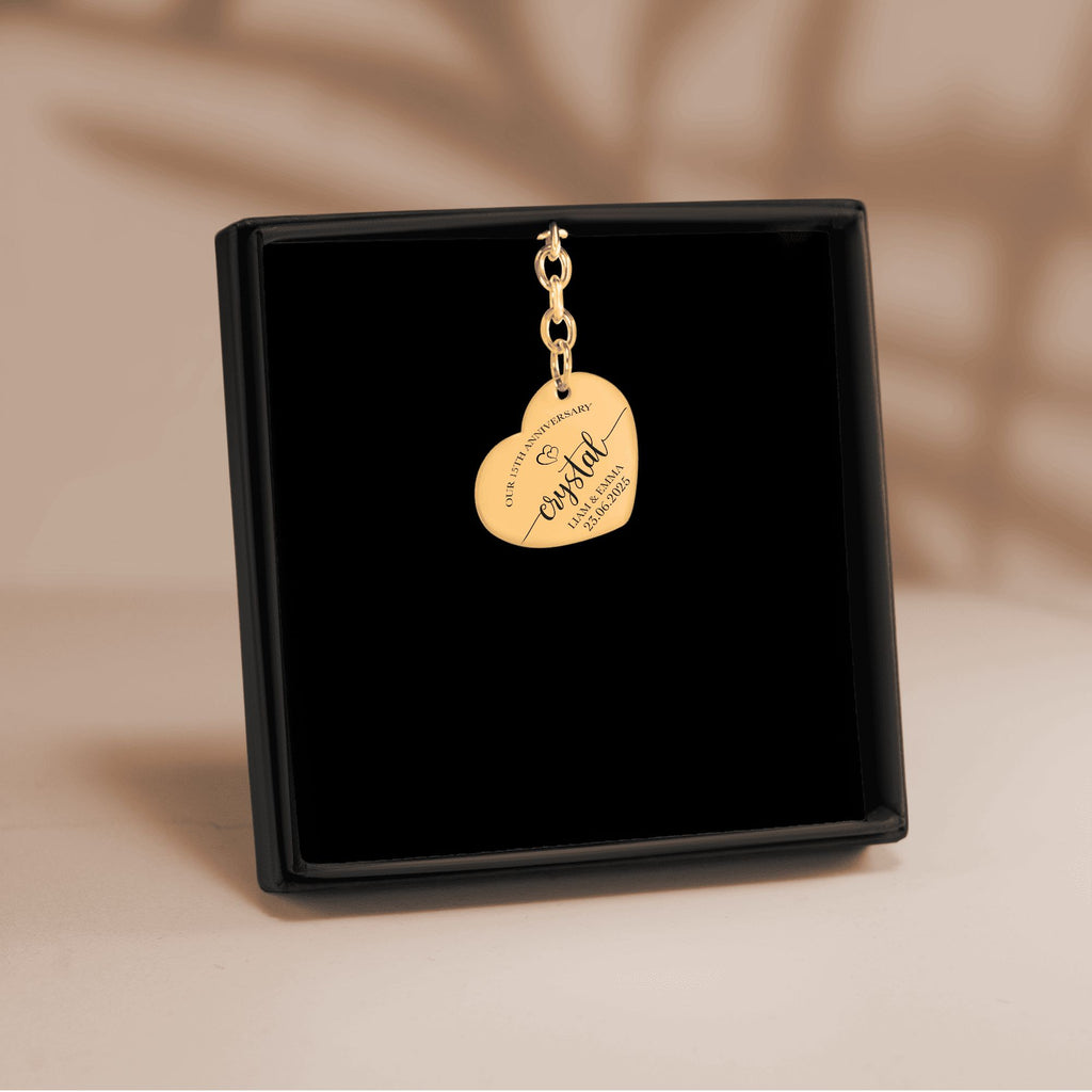 Heart Keychain - 15th Crystal Anniversary