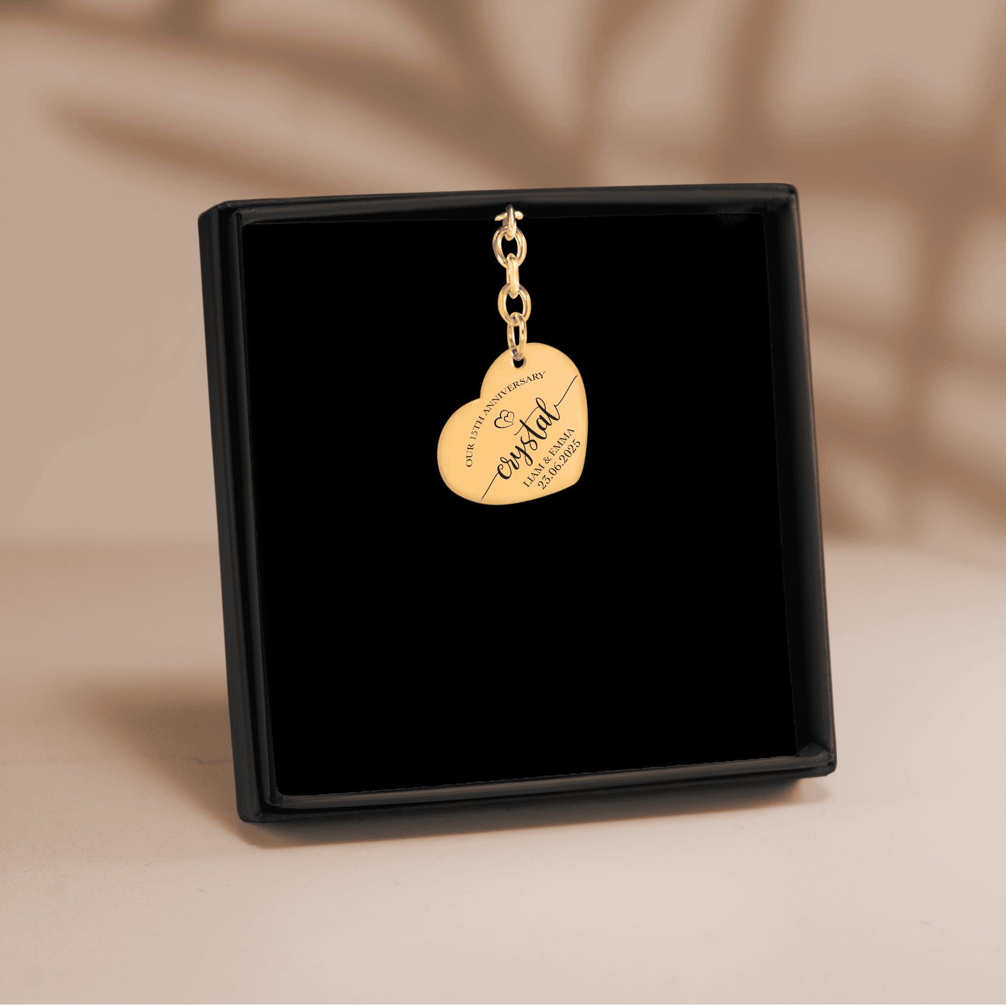 Heart Keychain - 15th Crystal Anniversary