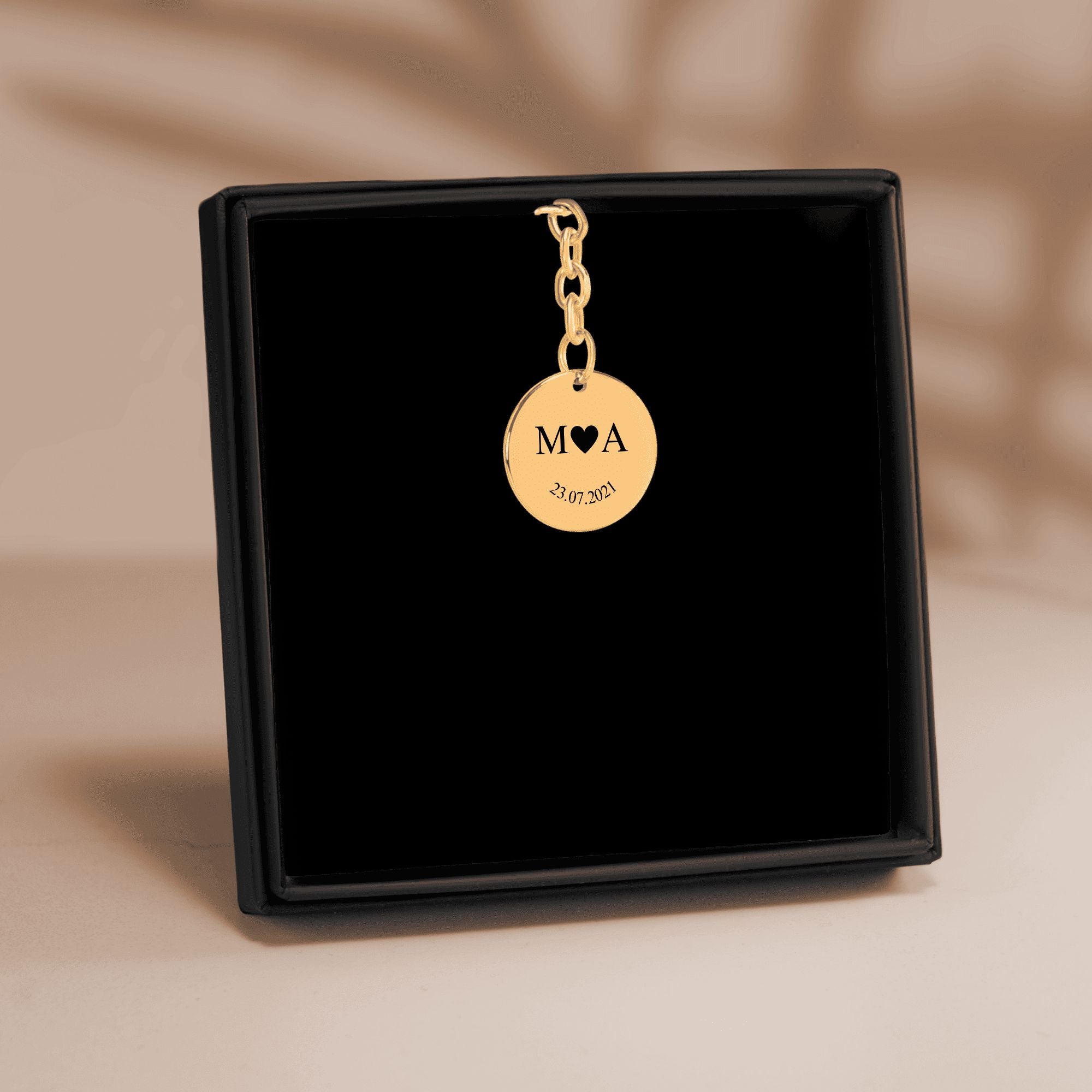 Coin Keychain - Etched In Time Initials