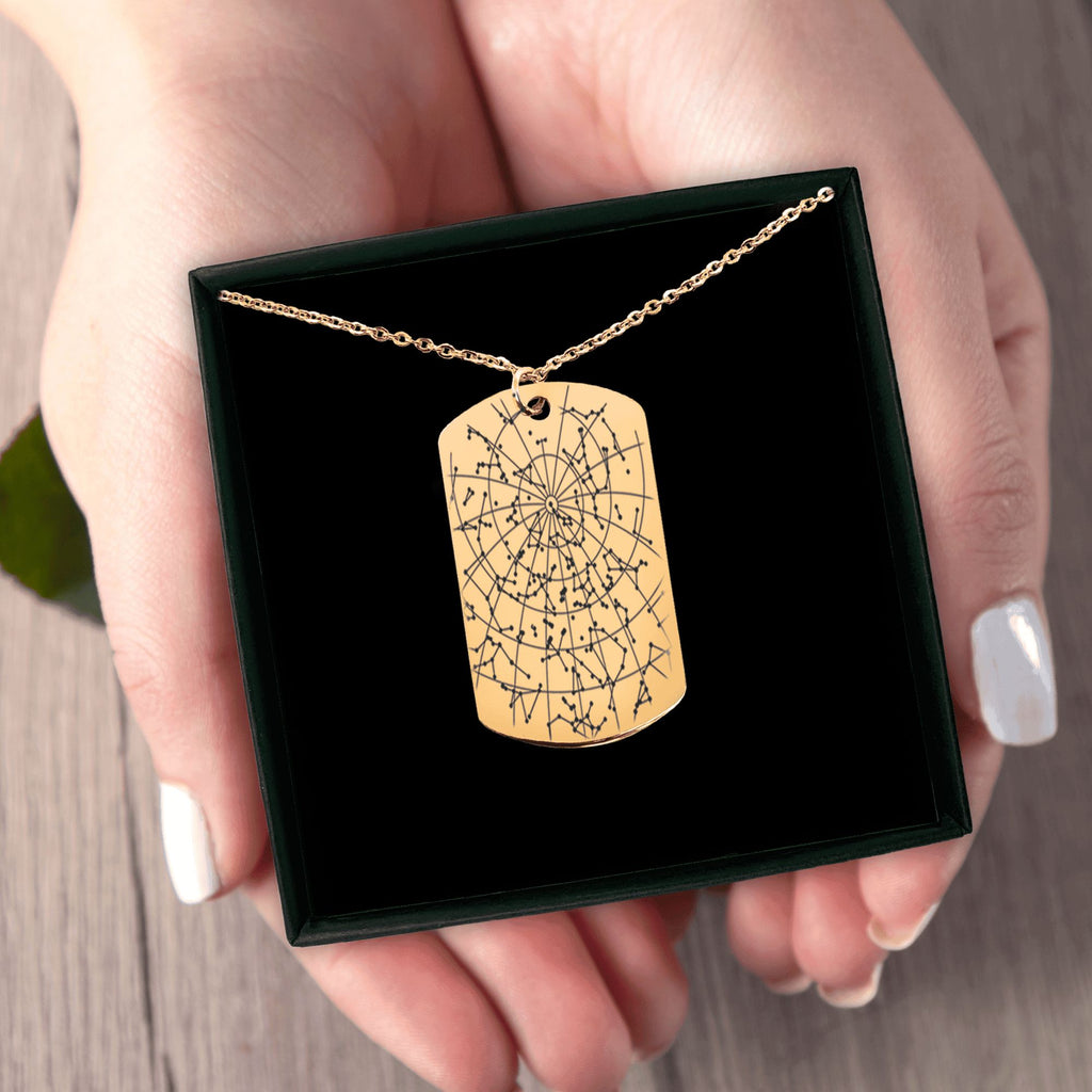 Star Map Tag Necklace