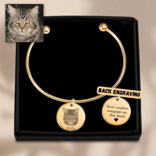 Bangle - Custom Cat Portrait