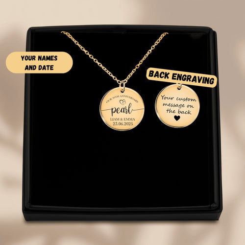 Coin Necklace - 30th Pearl Anniversary