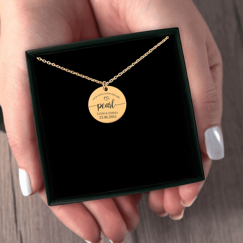 Coin Necklace - 30th Pearl Anniversary