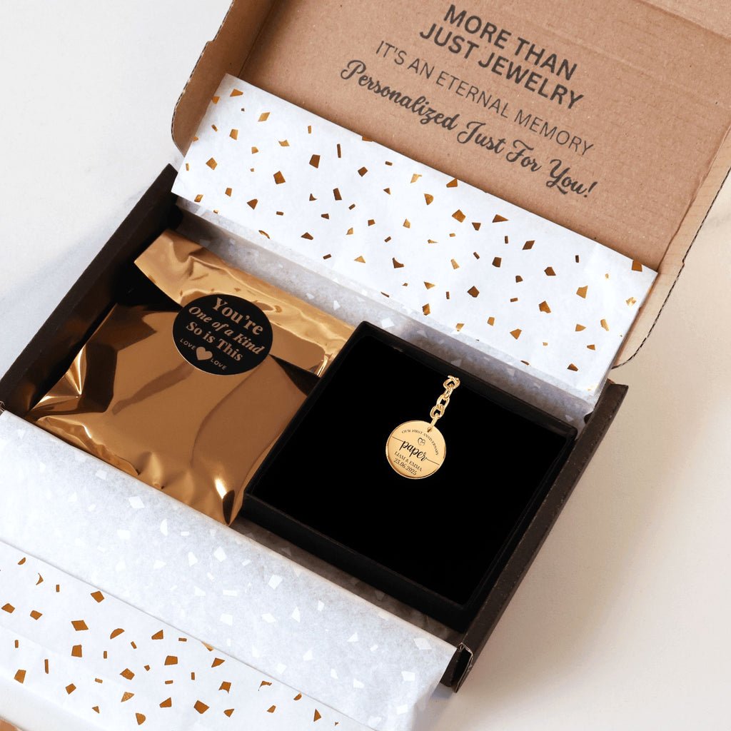 Coin Keychain - 1st Paper Anniversary
