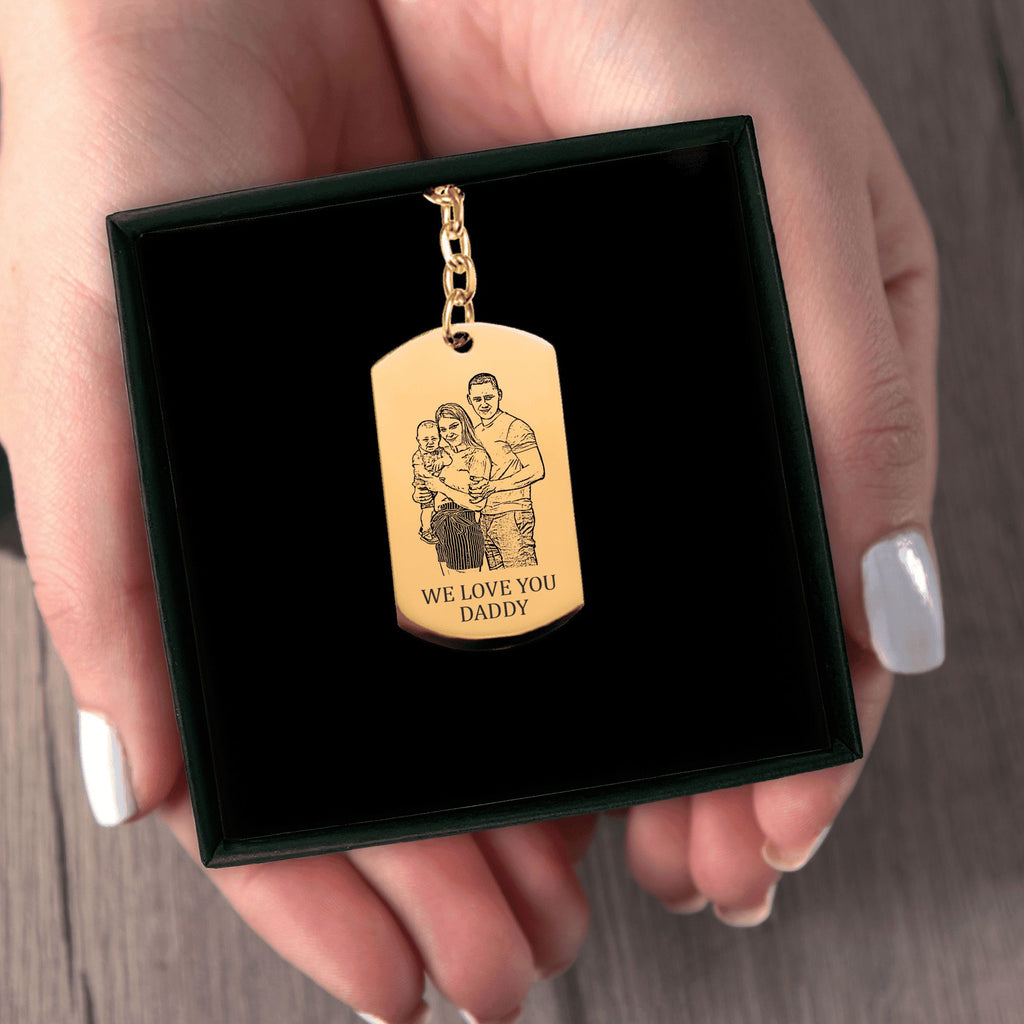 Family Portrait Tag Keychain