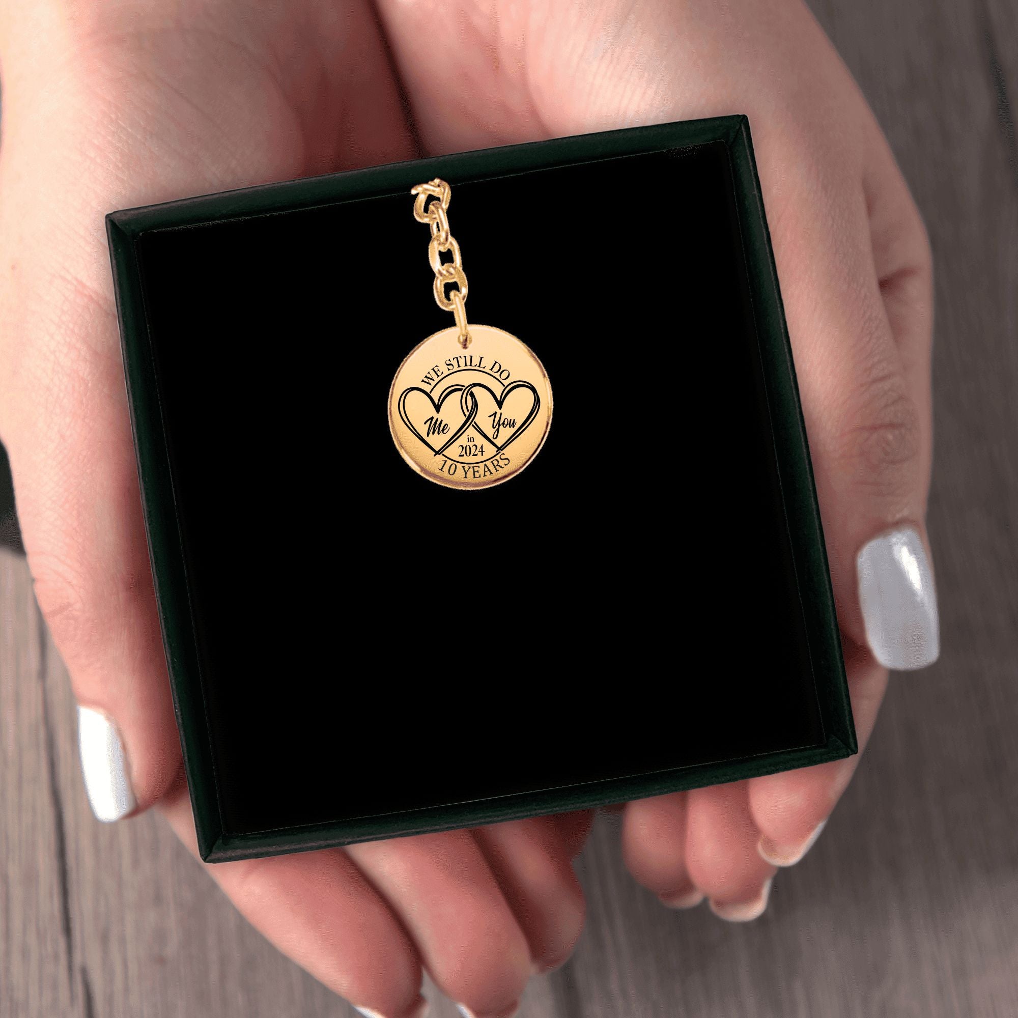 10th Years Anniversaries Coin Keychain