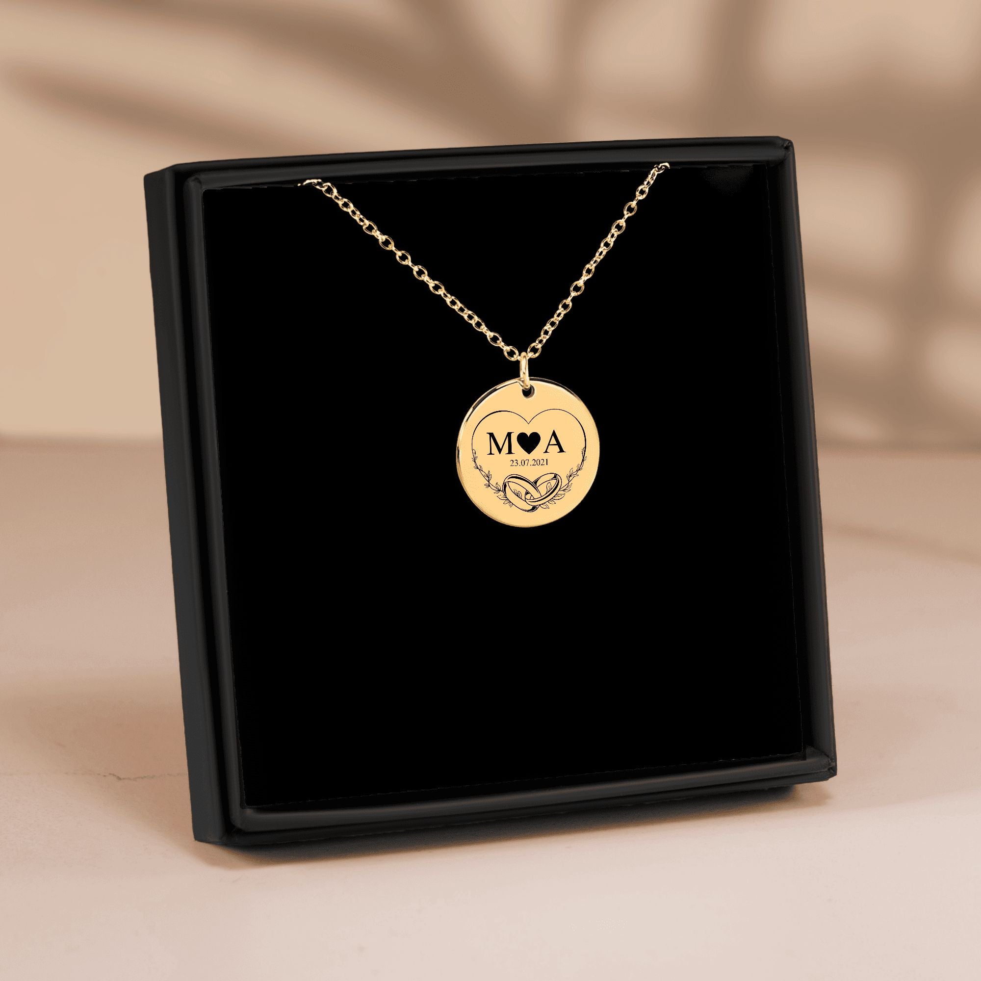 Coin Necklace - Eternal Love Initials