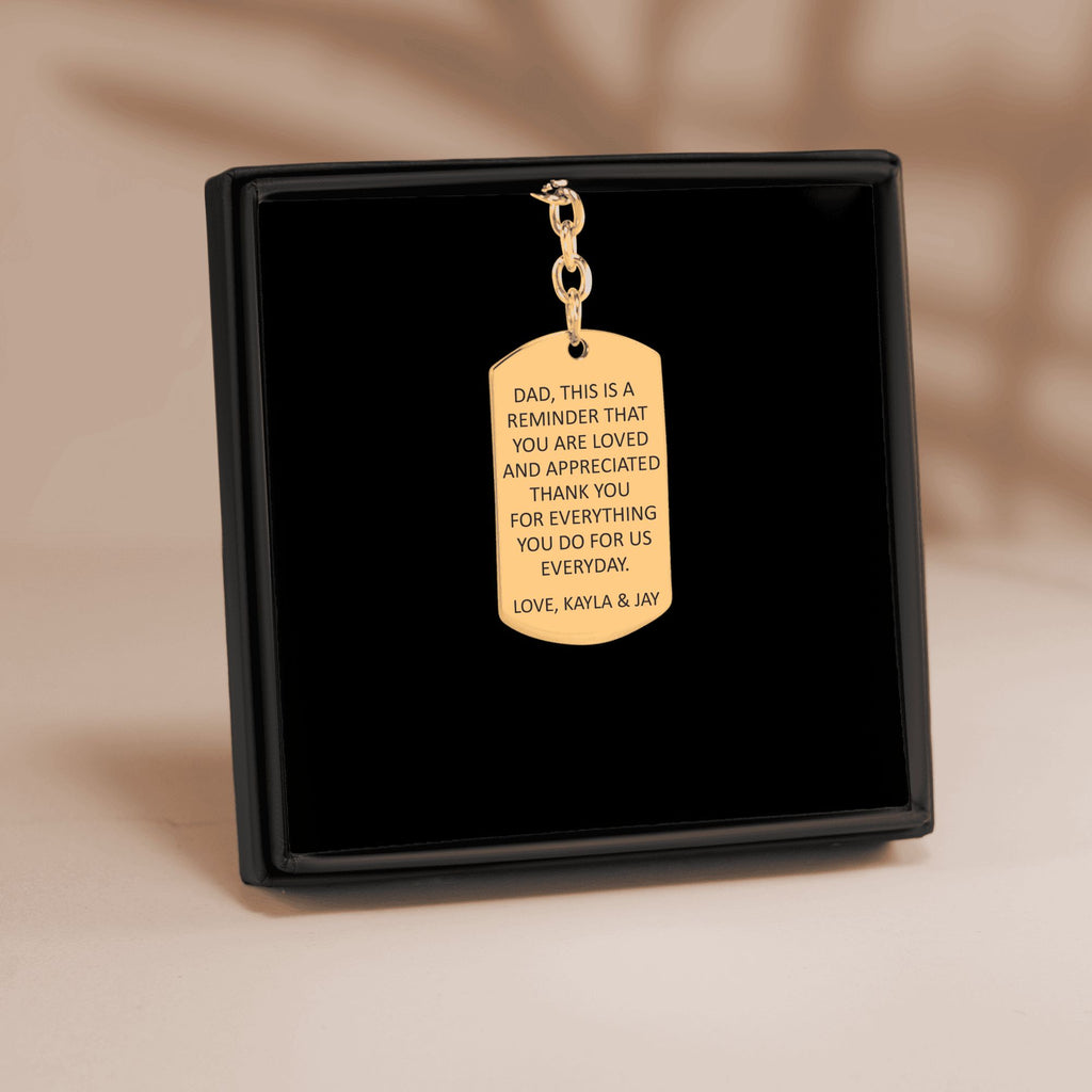 Custom Message Tag Keychain
