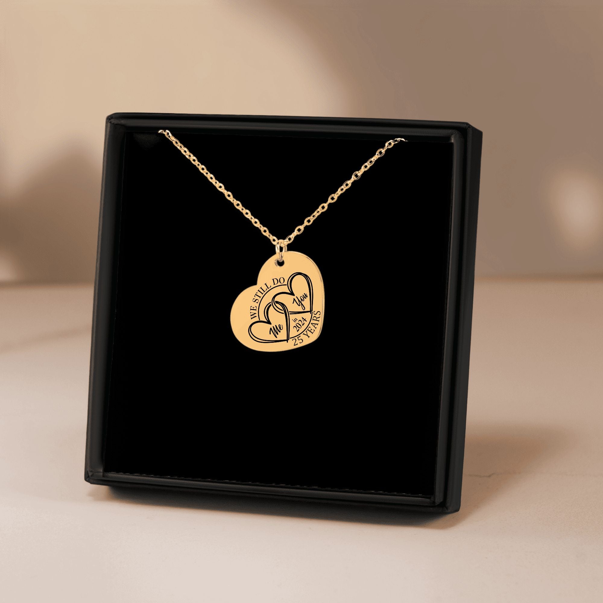 Heart Necklace - 25th Years Anniversary