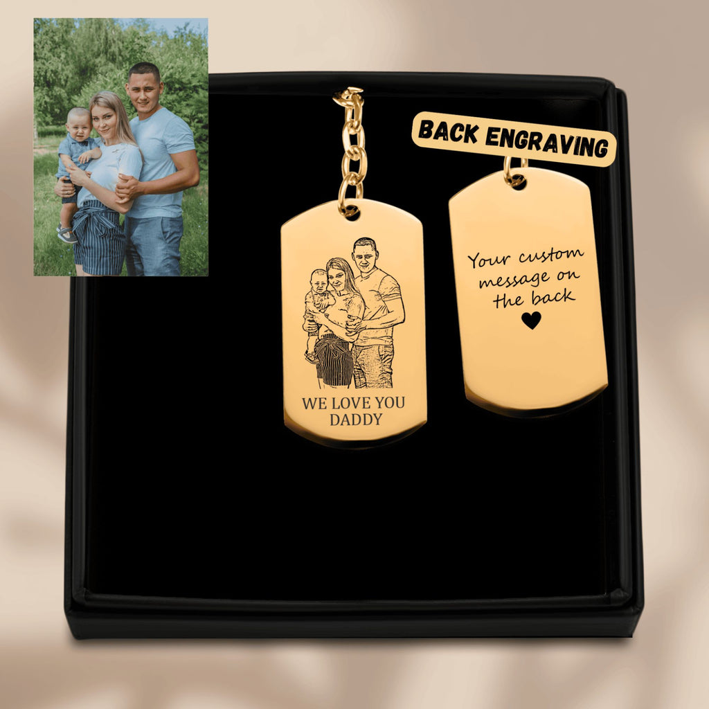 Family Portrait Tag Keychain