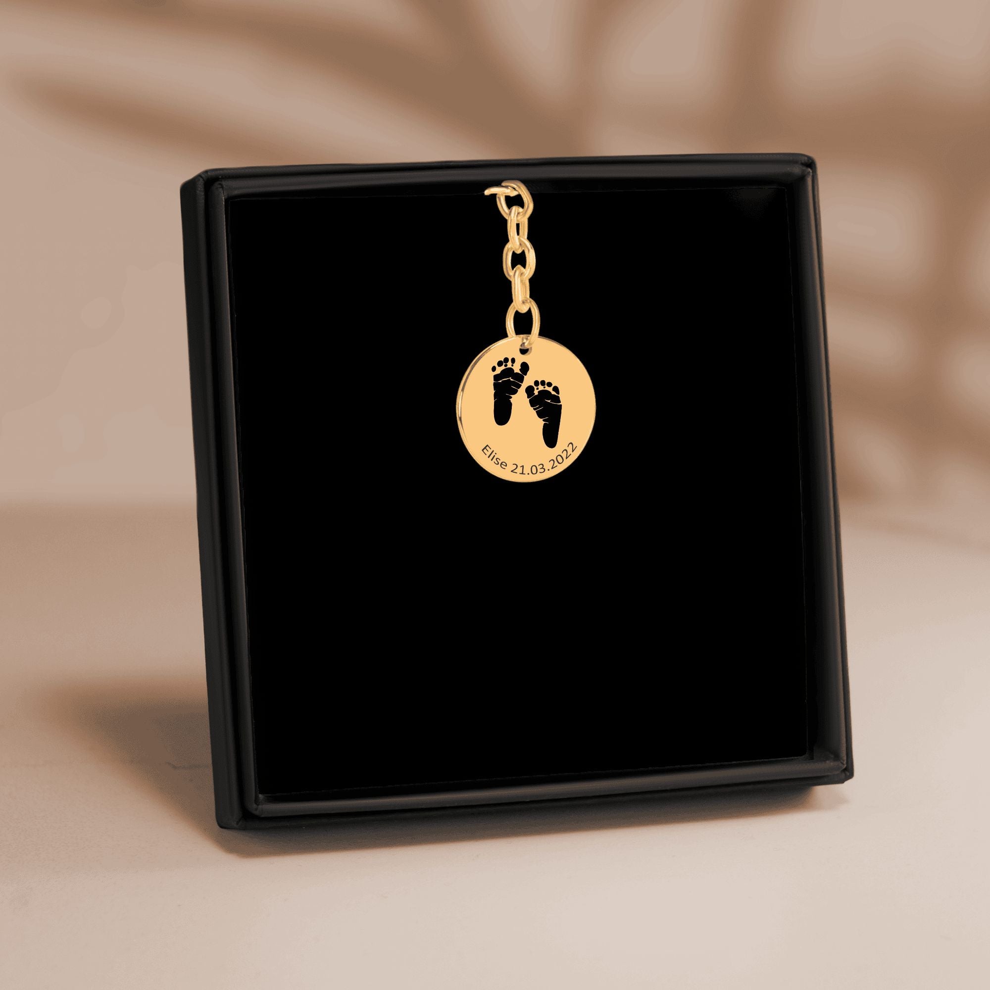Actual Feet Print Coin Keychains