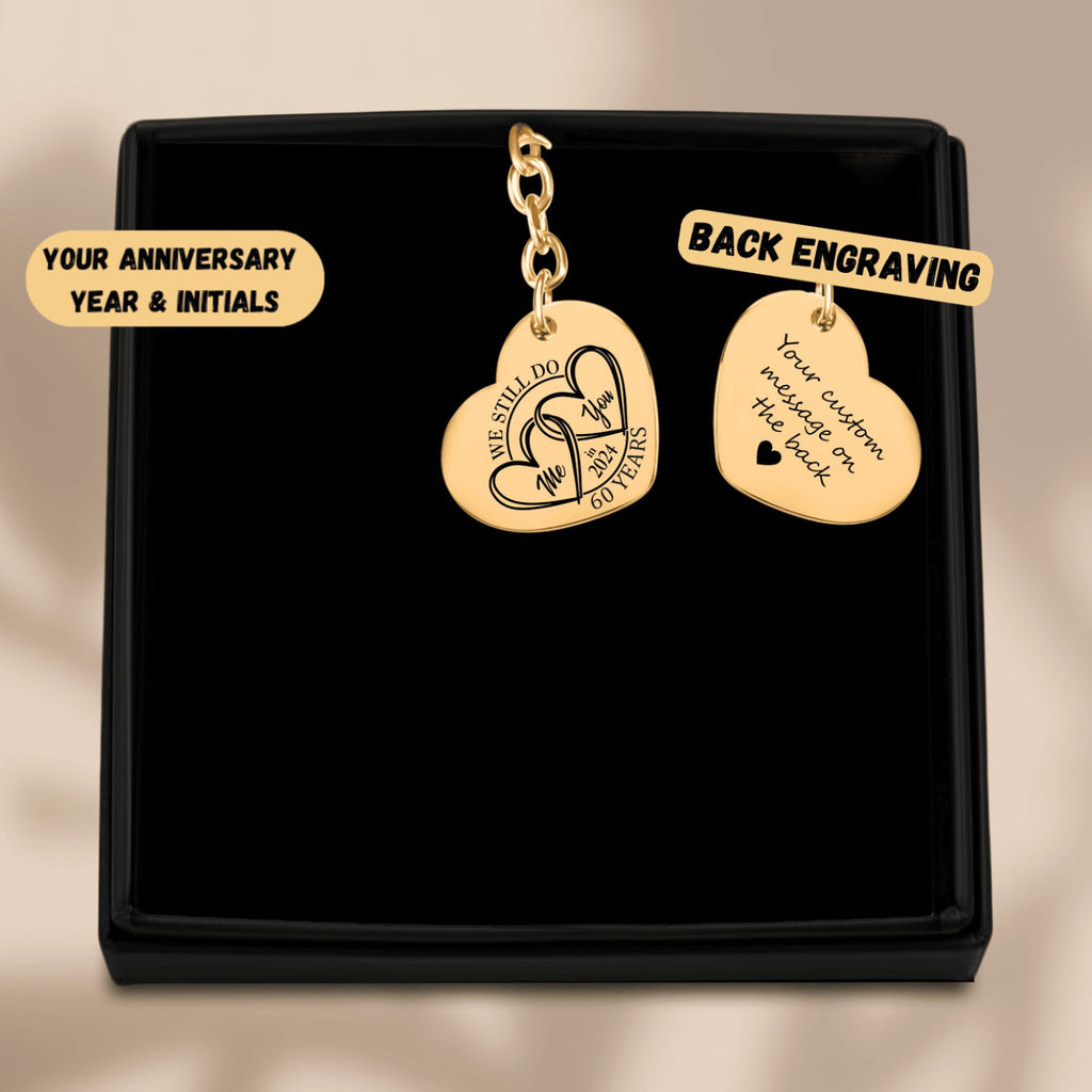 Heart Keychain - 60th Years Anniversary
