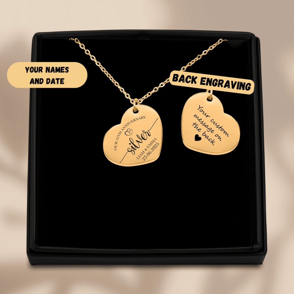 Heart Necklace - 25th Silver Anniversary