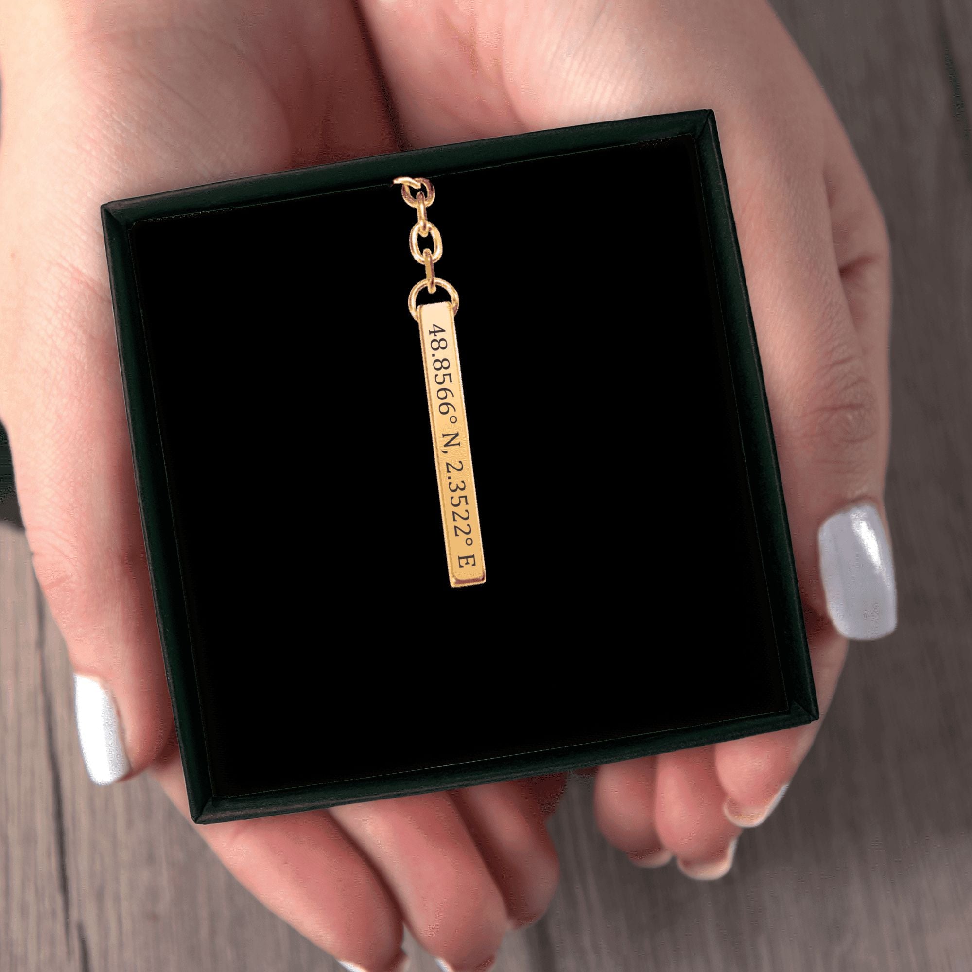 Coordinates Keychain