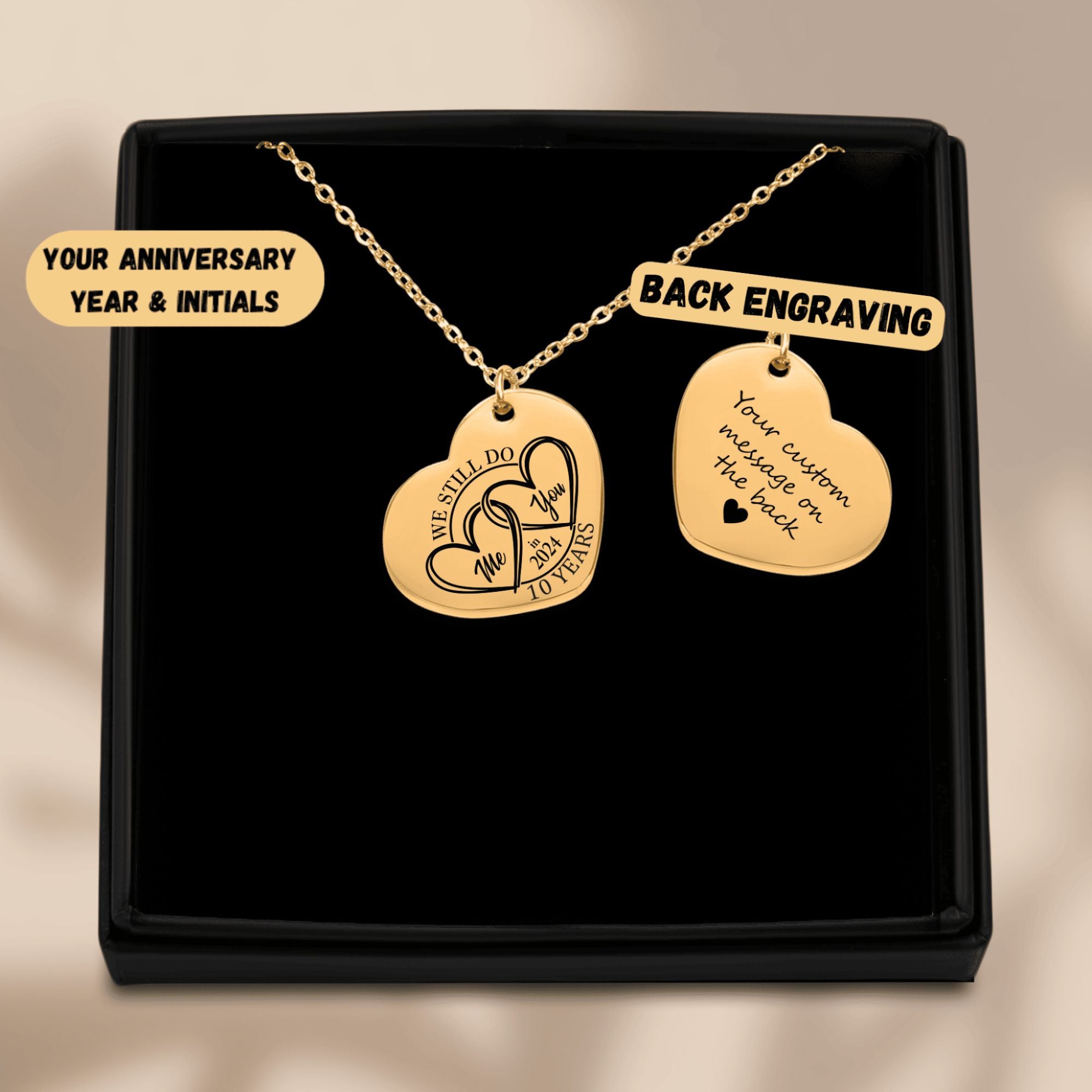 Heart Necklace - 10th Years Anniversaries