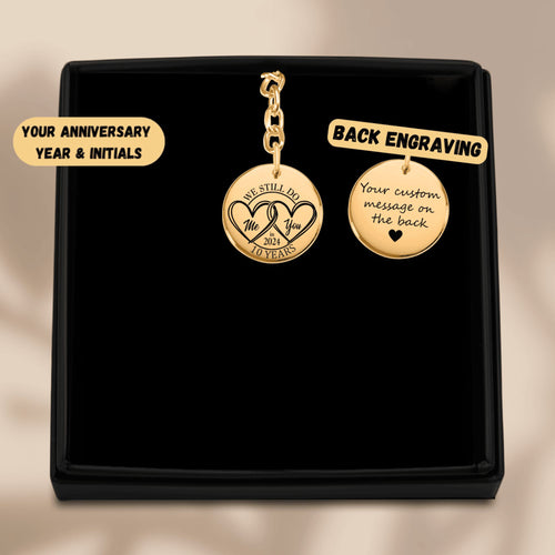 10th Years Anniversaries Coin Keychain