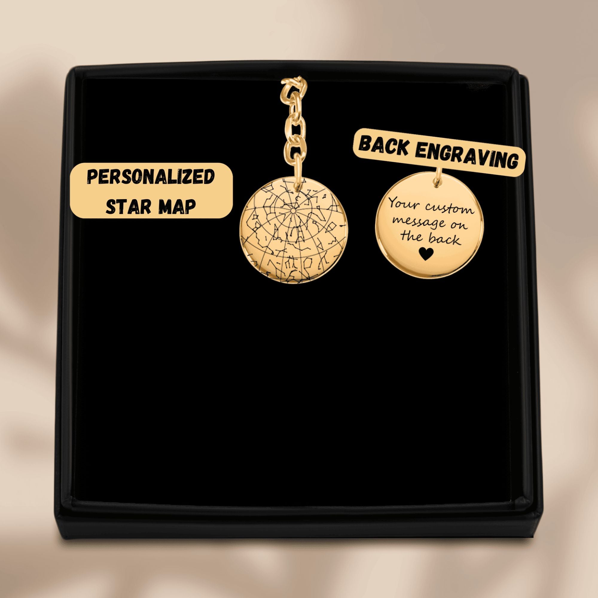 Custom Star Map Keychain