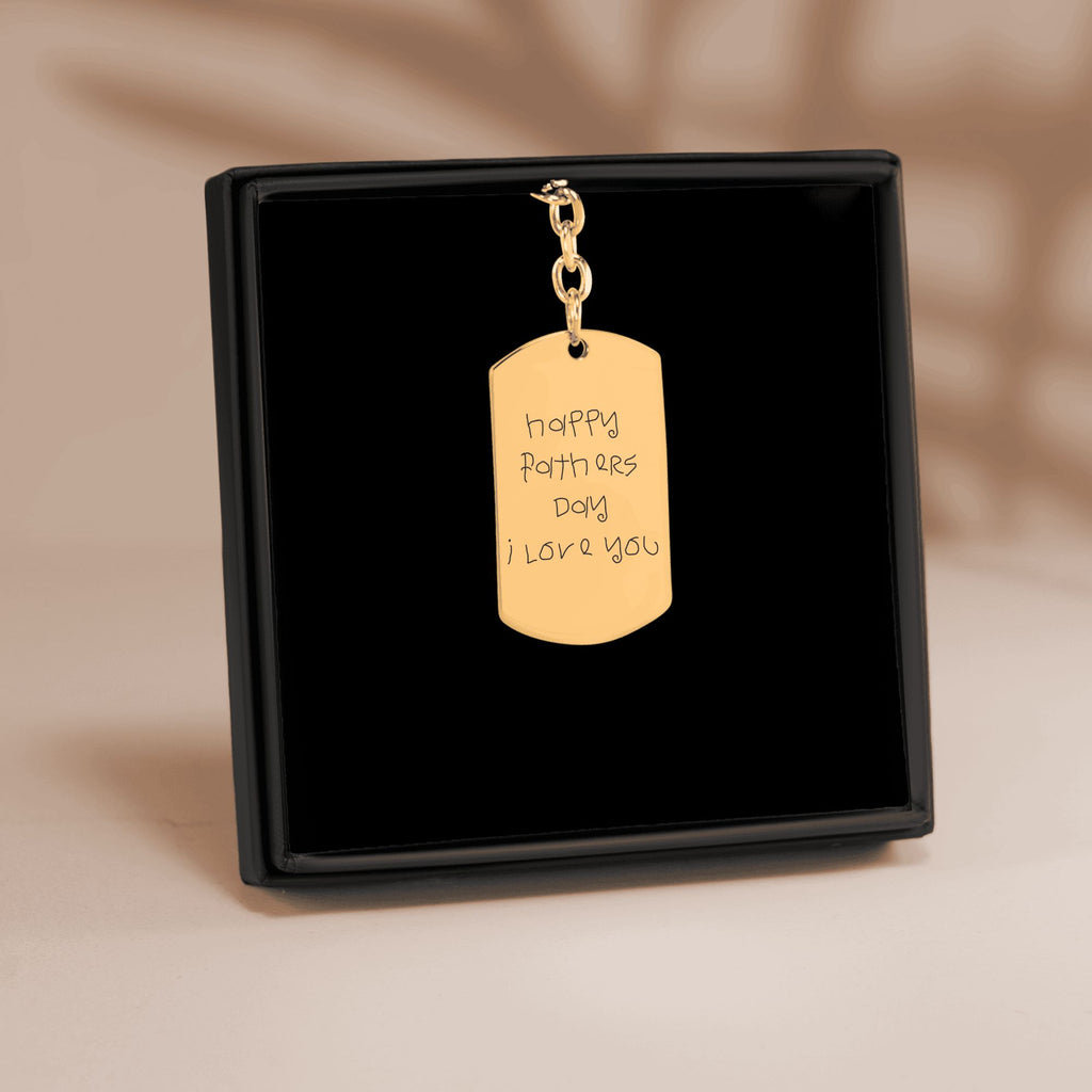Handwritten Message Tag Keychain