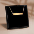 Coordinates Numbers Horizontal Bar Necklace