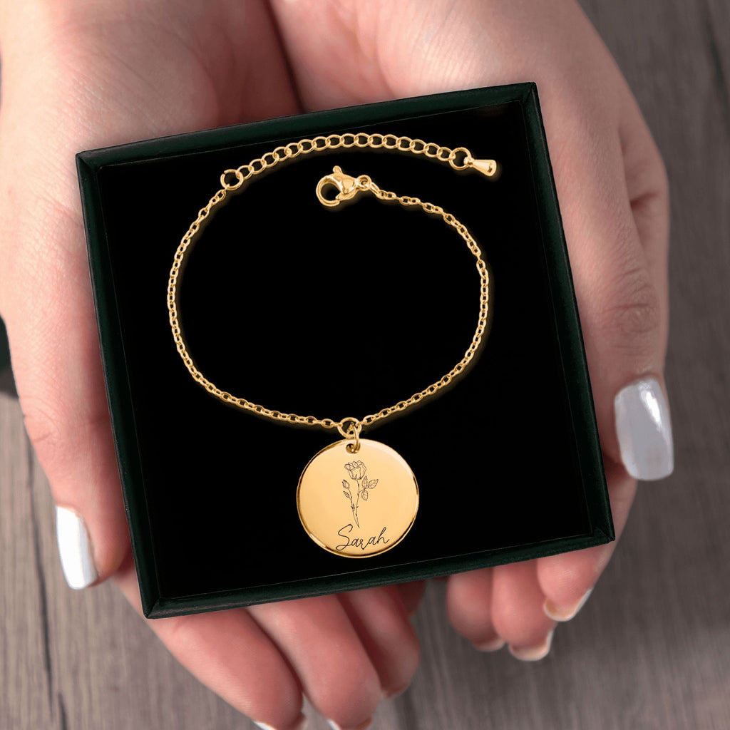 Birthflower & Name Bracelet